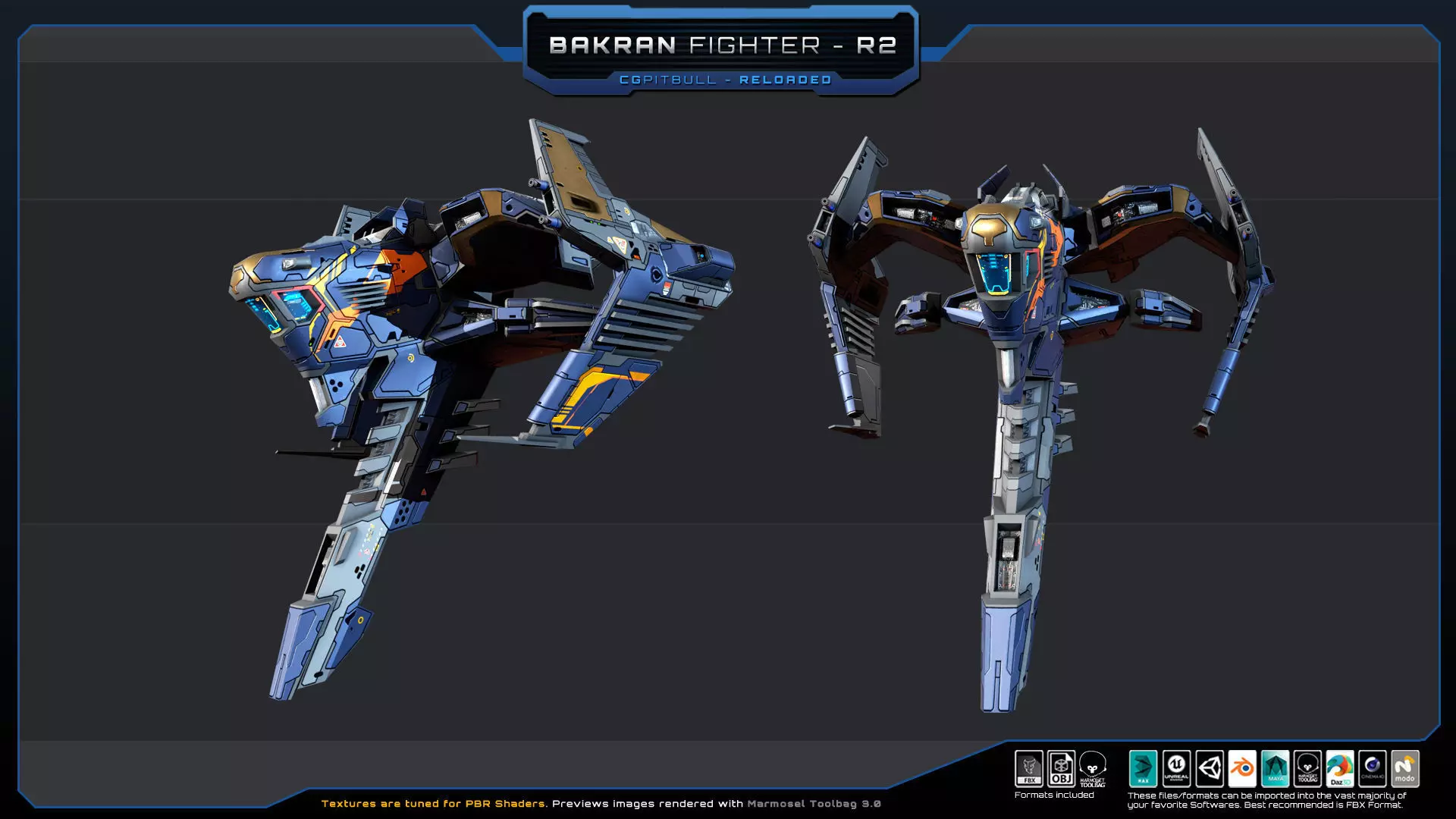BARKAN Fleet Spacecrafts Low-poly 3D model_3