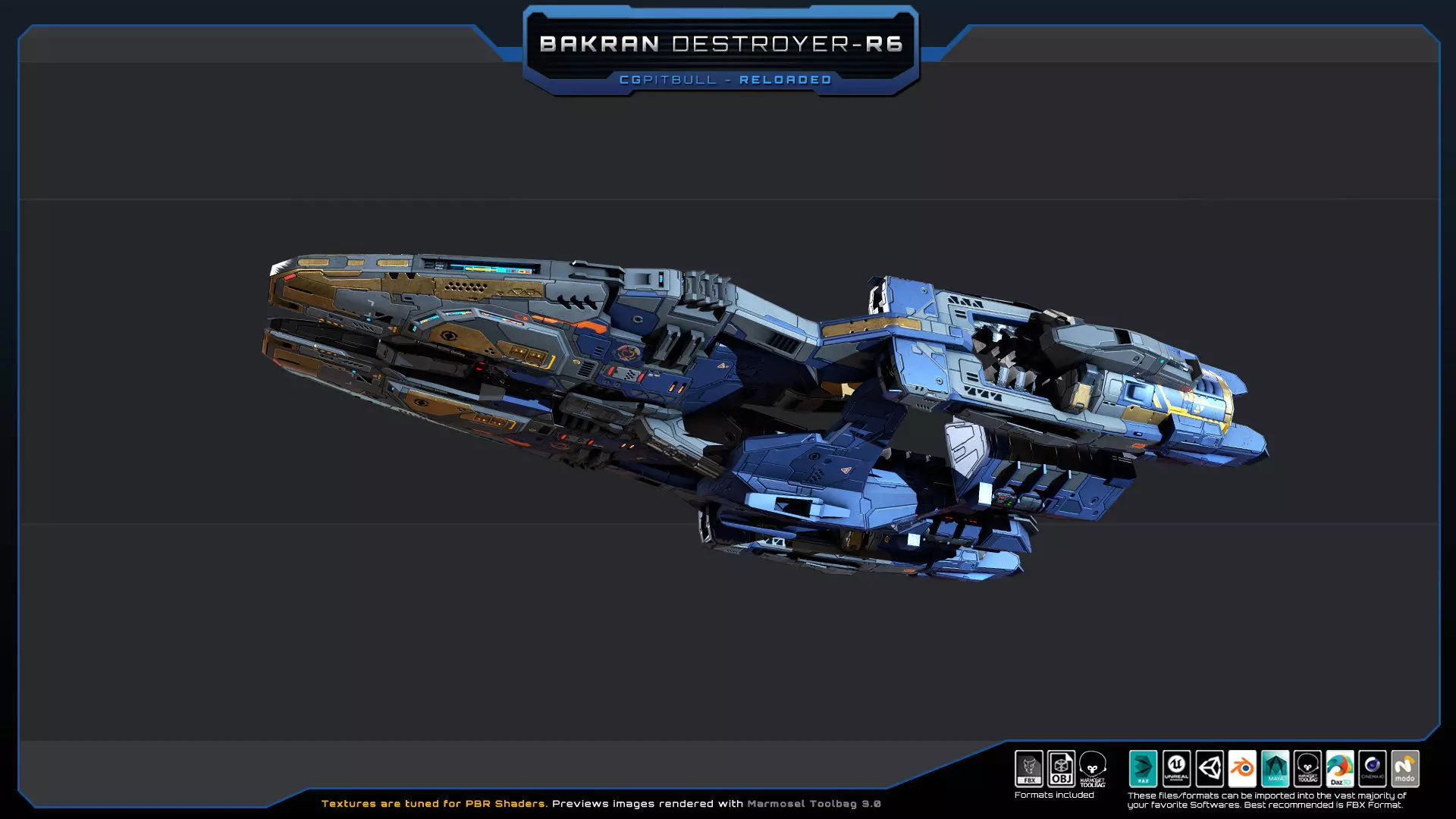 BARKAN Fleet Spacecrafts Low-poly 3D model_23