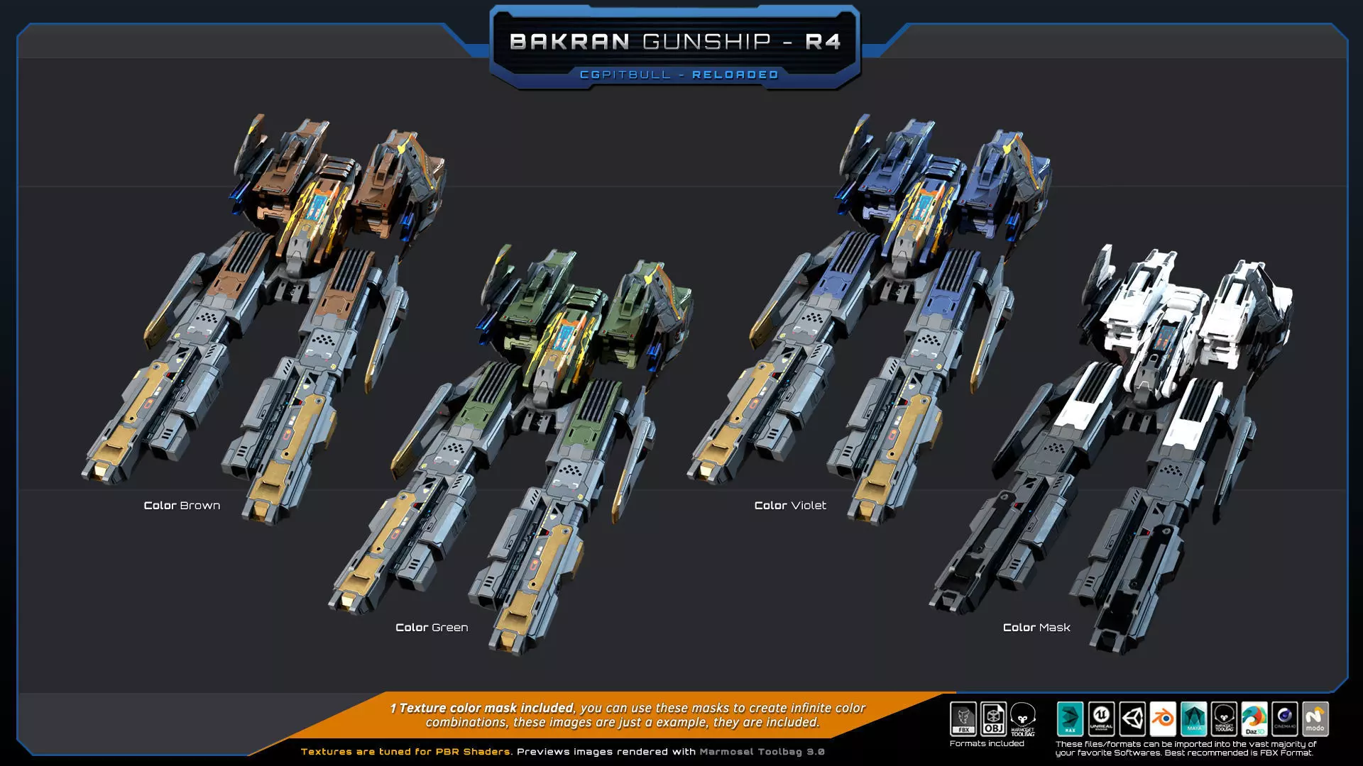 BARKAN Fleet Spacecrafts Low-poly 3D model_11