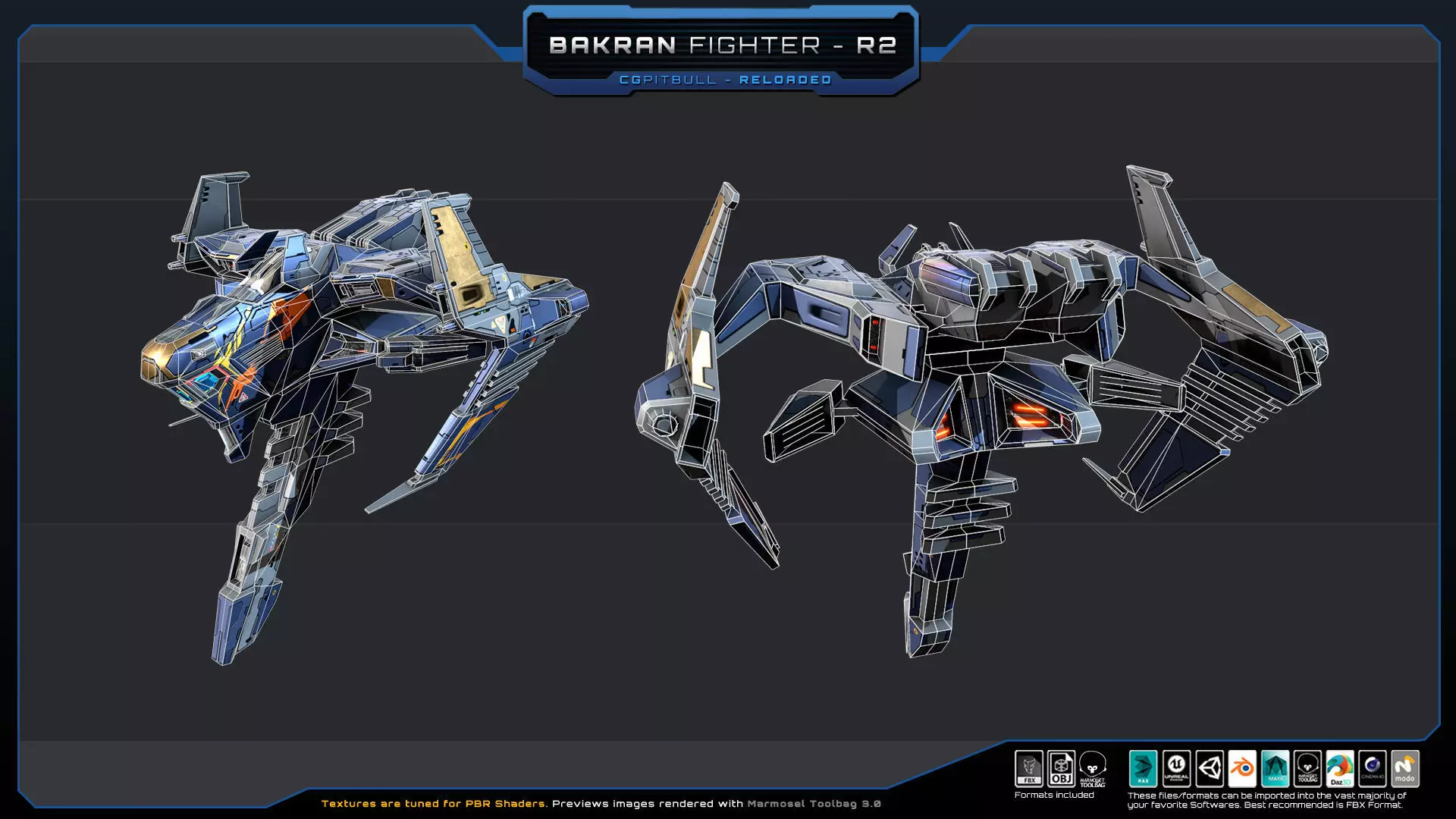 BARKAN Fleet Spacecrafts Low-poly 3D model_5