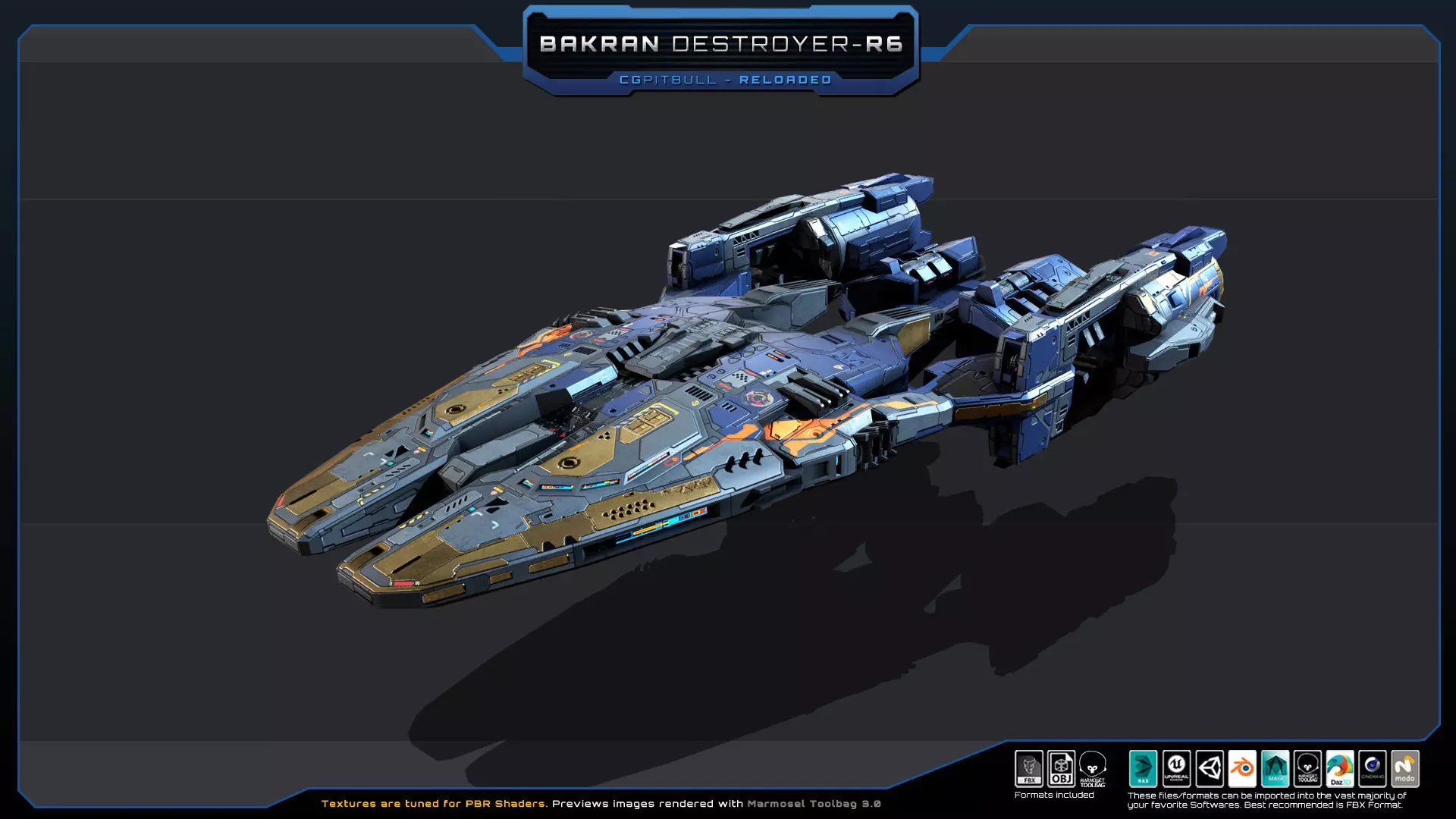 BARKAN Fleet Spacecrafts Low-poly 3D model_20