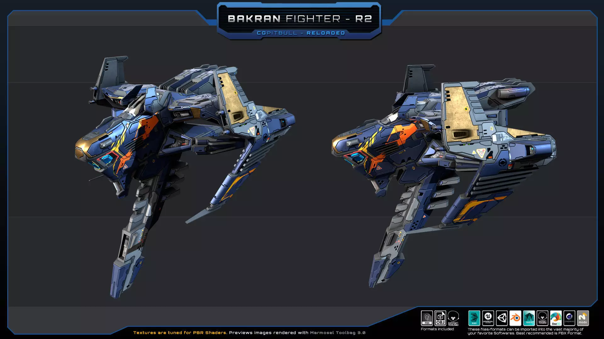 BARKAN Fleet Spacecrafts Low-poly 3D model_2