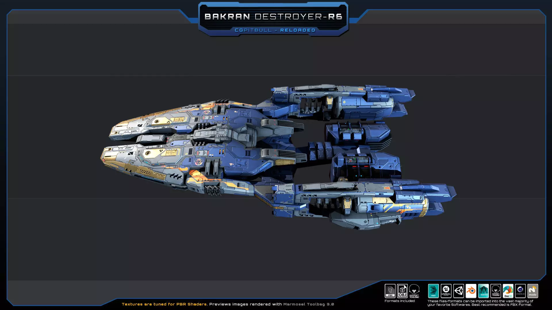 BARKAN Fleet Spacecrafts Low-poly 3D model_21