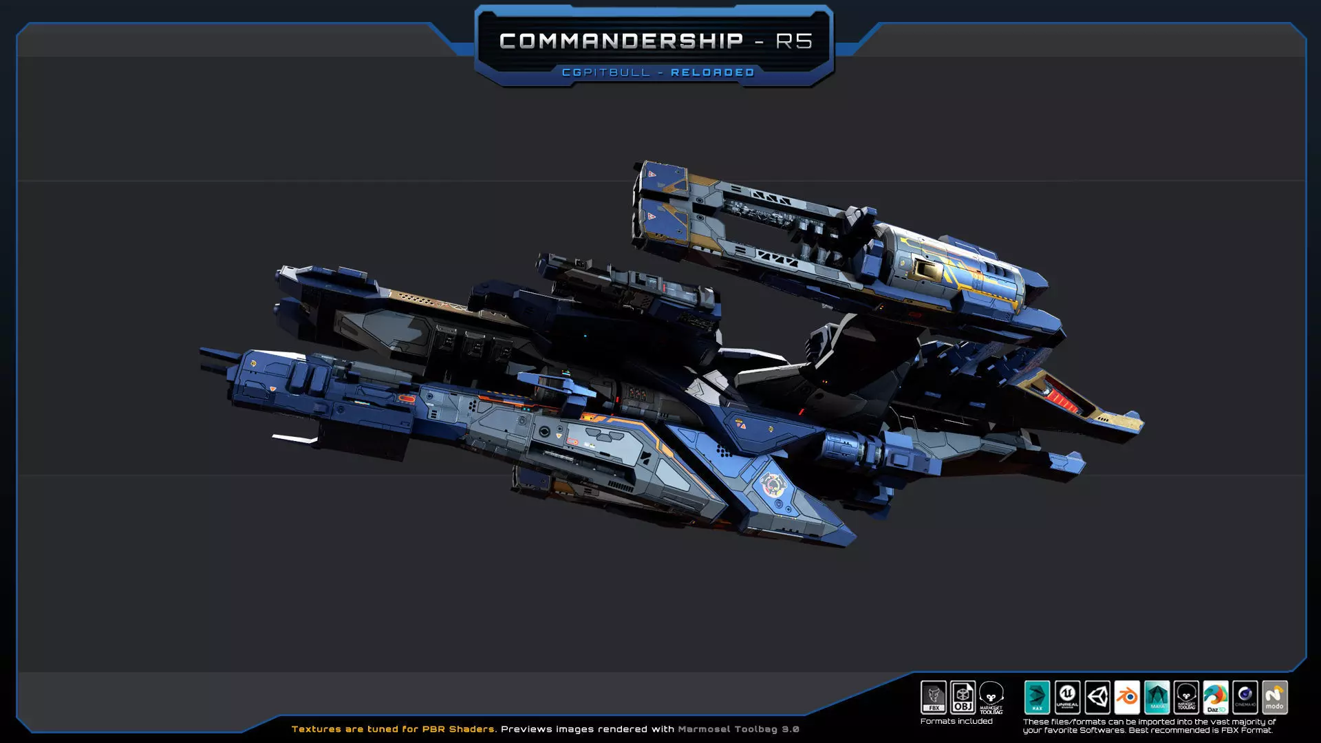 BARKAN Fleet Spacecrafts Low-poly 3D model_17