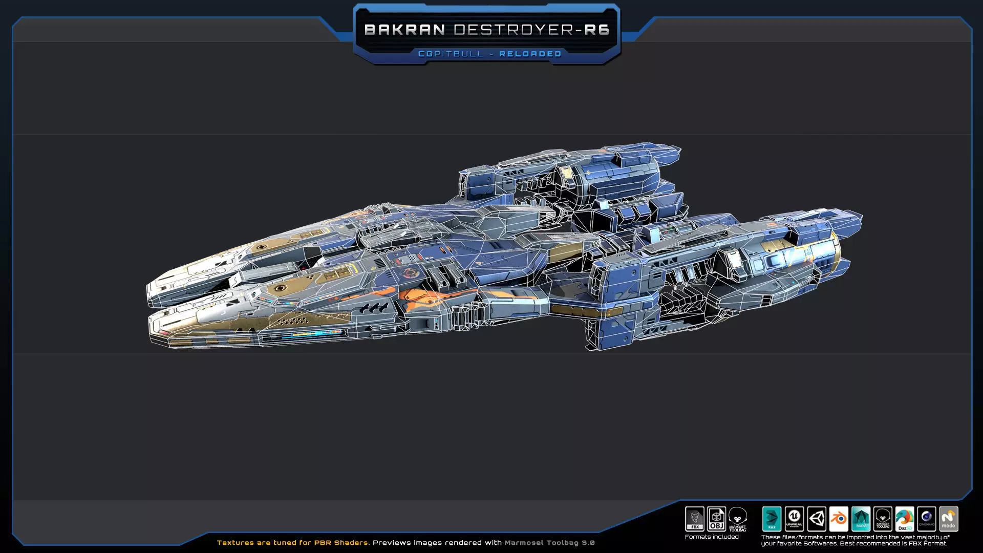 BARKAN Fleet Spacecrafts Low-poly 3D model_25