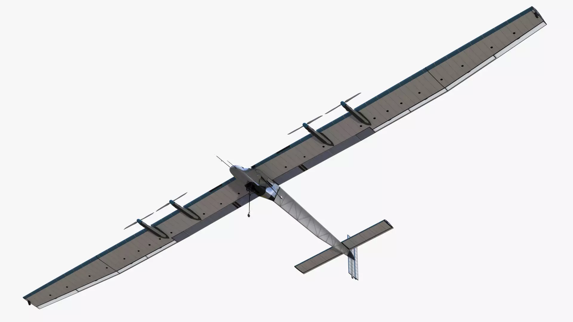Solar Cargo Airplane Blue 3D model_12