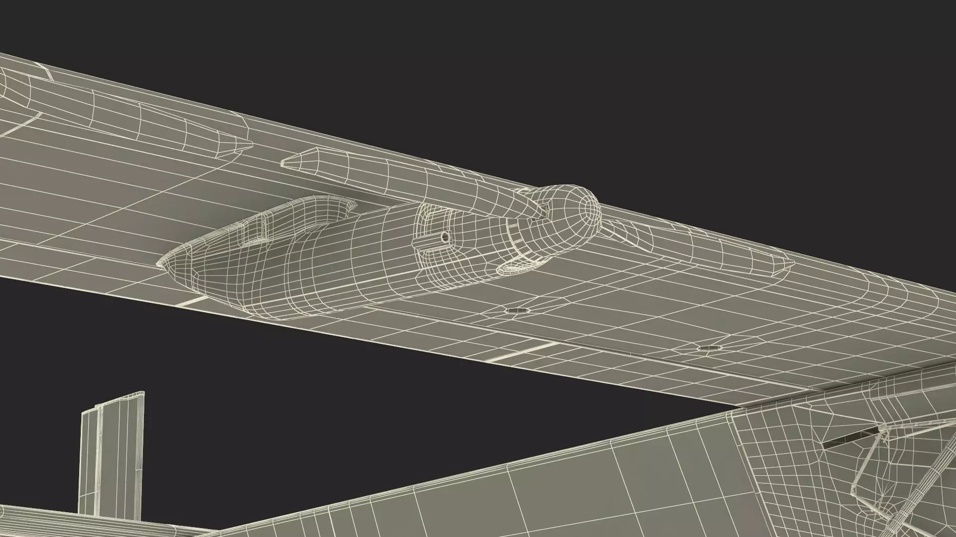 Solar Cargo Airplane Blue 3D model_40