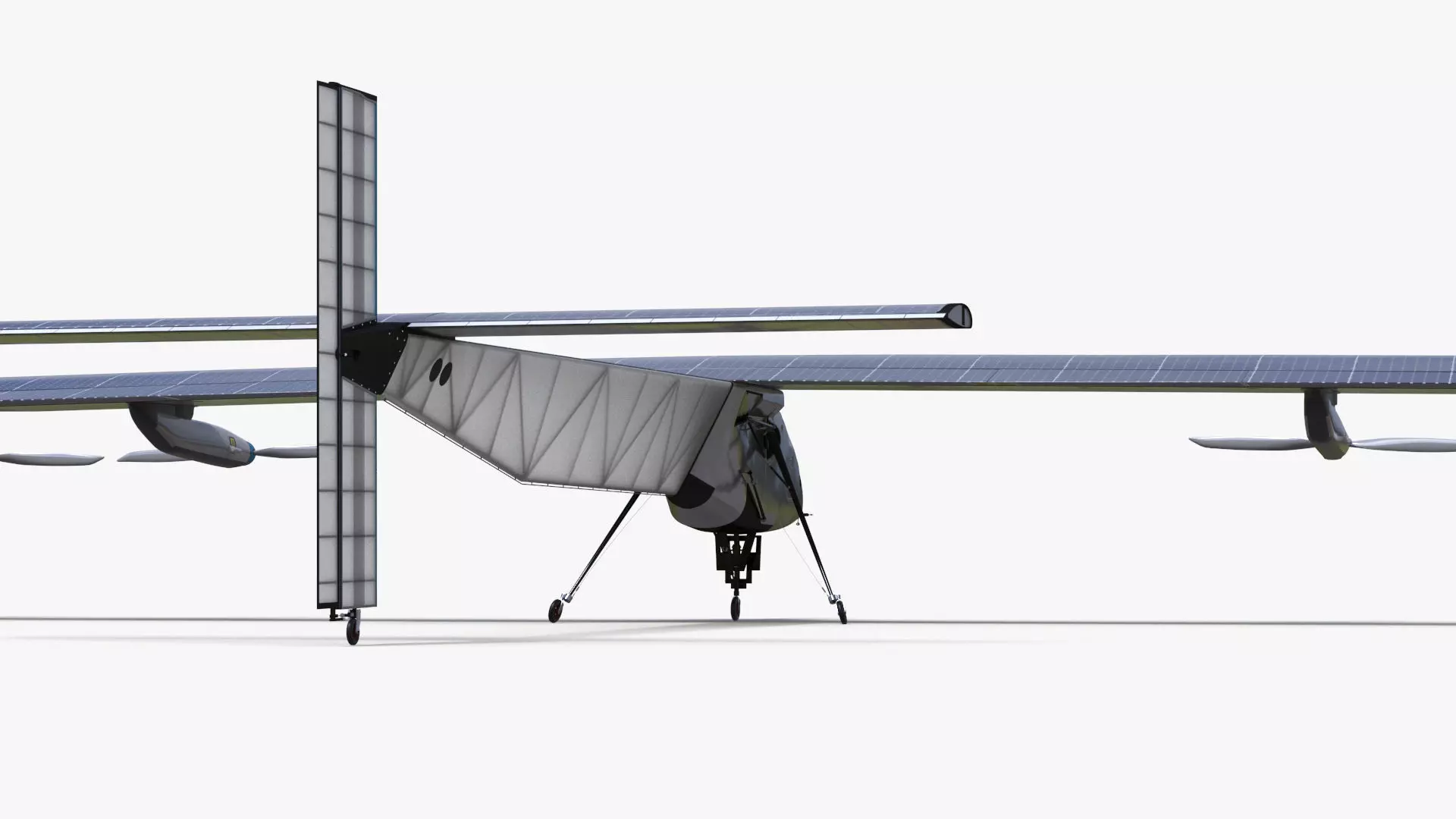 Solar Cargo Airplane Blue 3D model_17