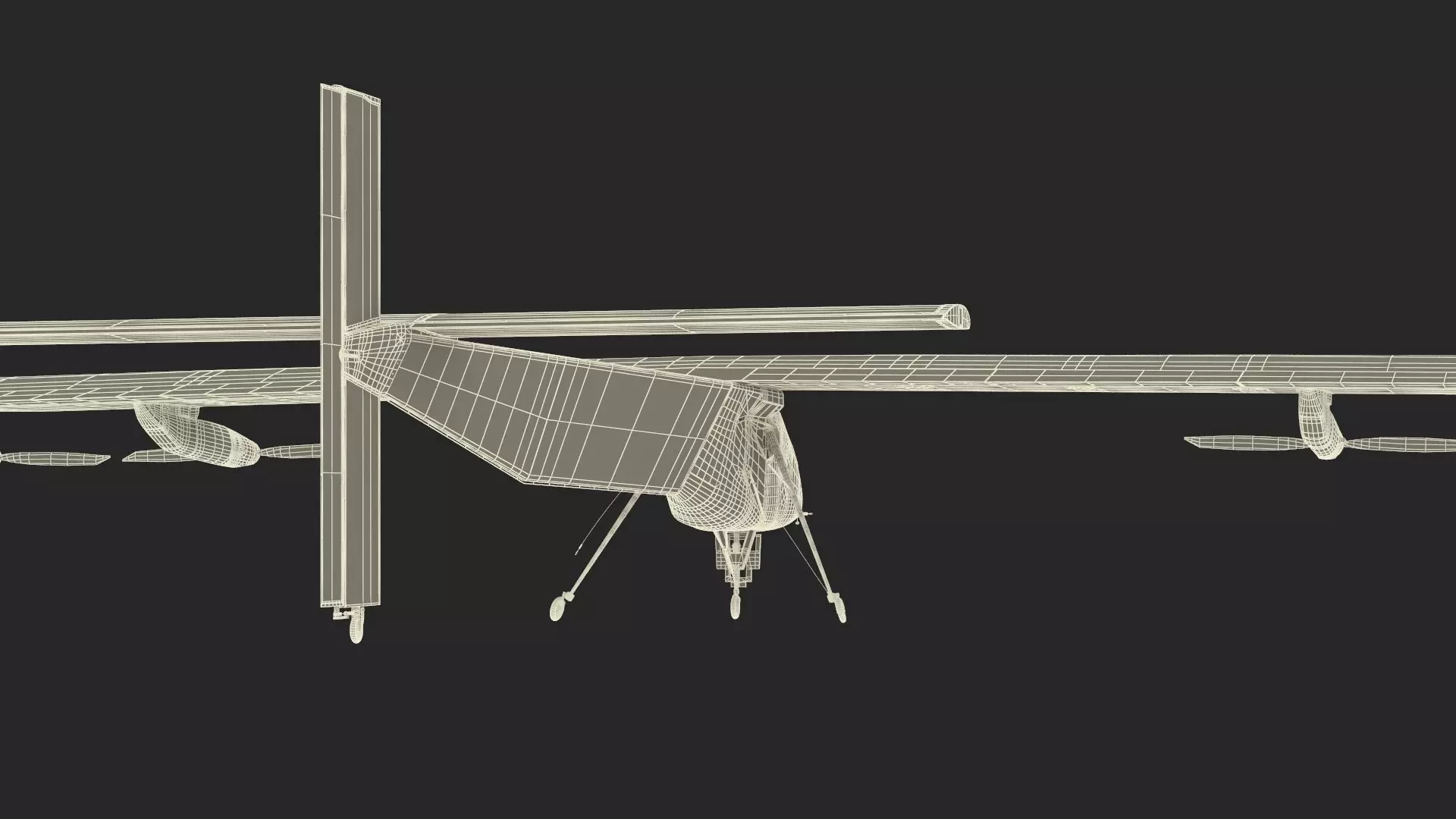Solar Cargo Airplane Blue 3D model_38
