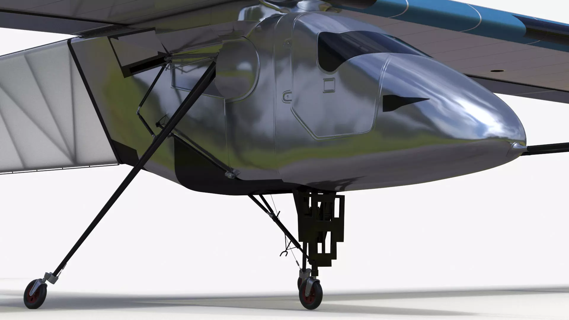 Solar Cargo Airplane Blue 3D model_15