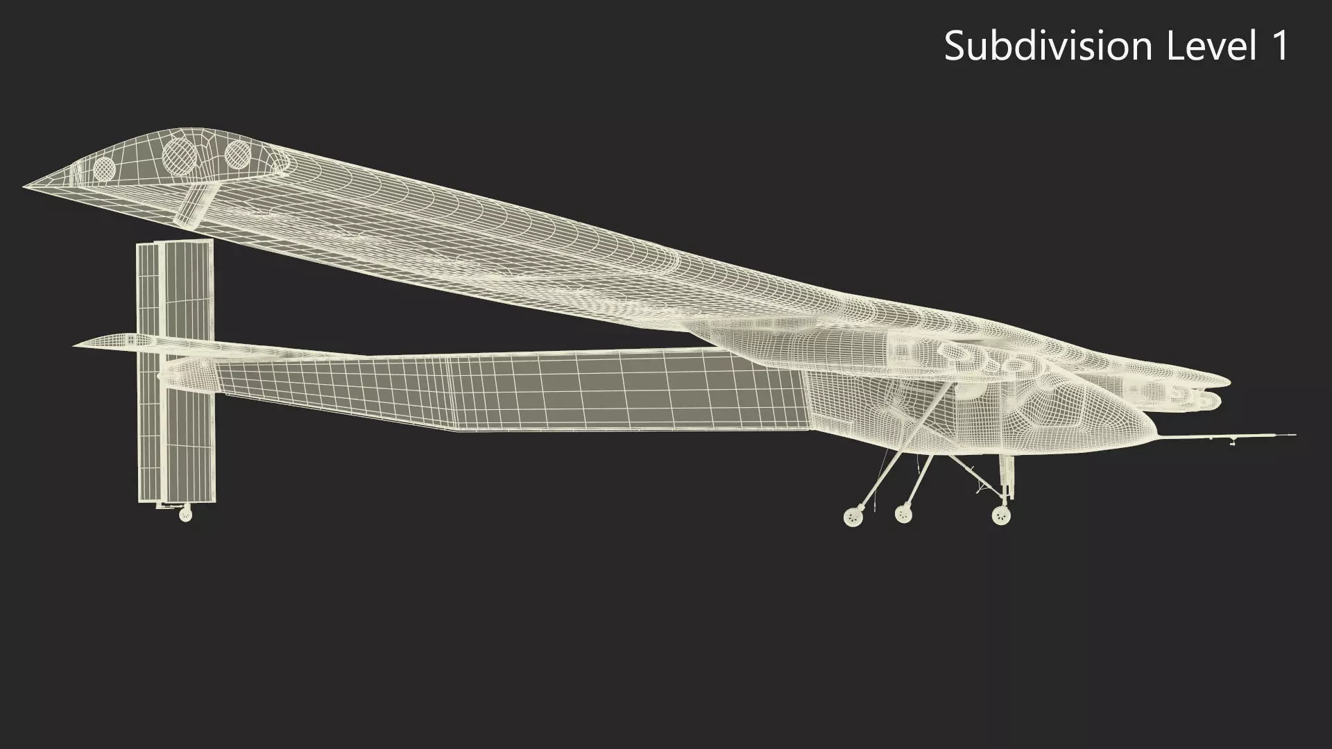 Solar Cargo Airplane Blue 3D model_23