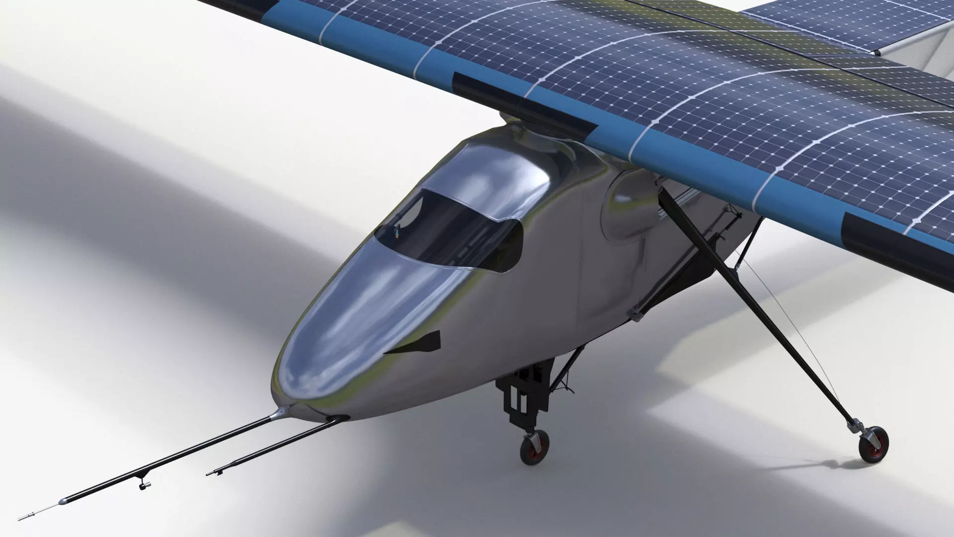 Solar Cargo Airplane Blue 3D model_14