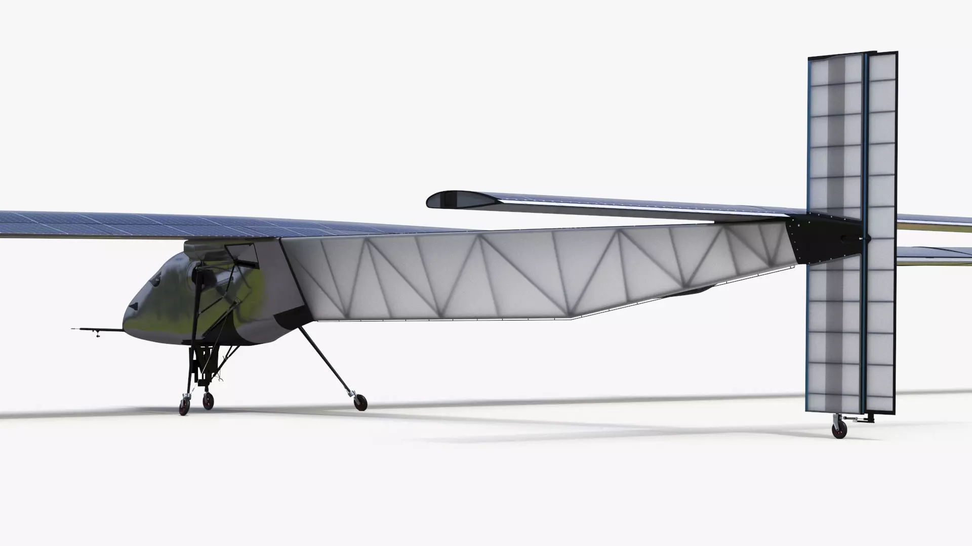 Solar Cargo Airplane Blue 3D model_10