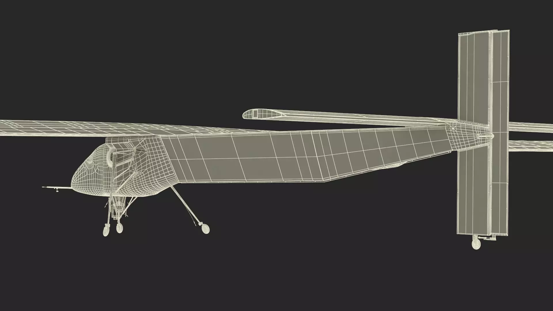 Solar Cargo Airplane Blue 3D model_31