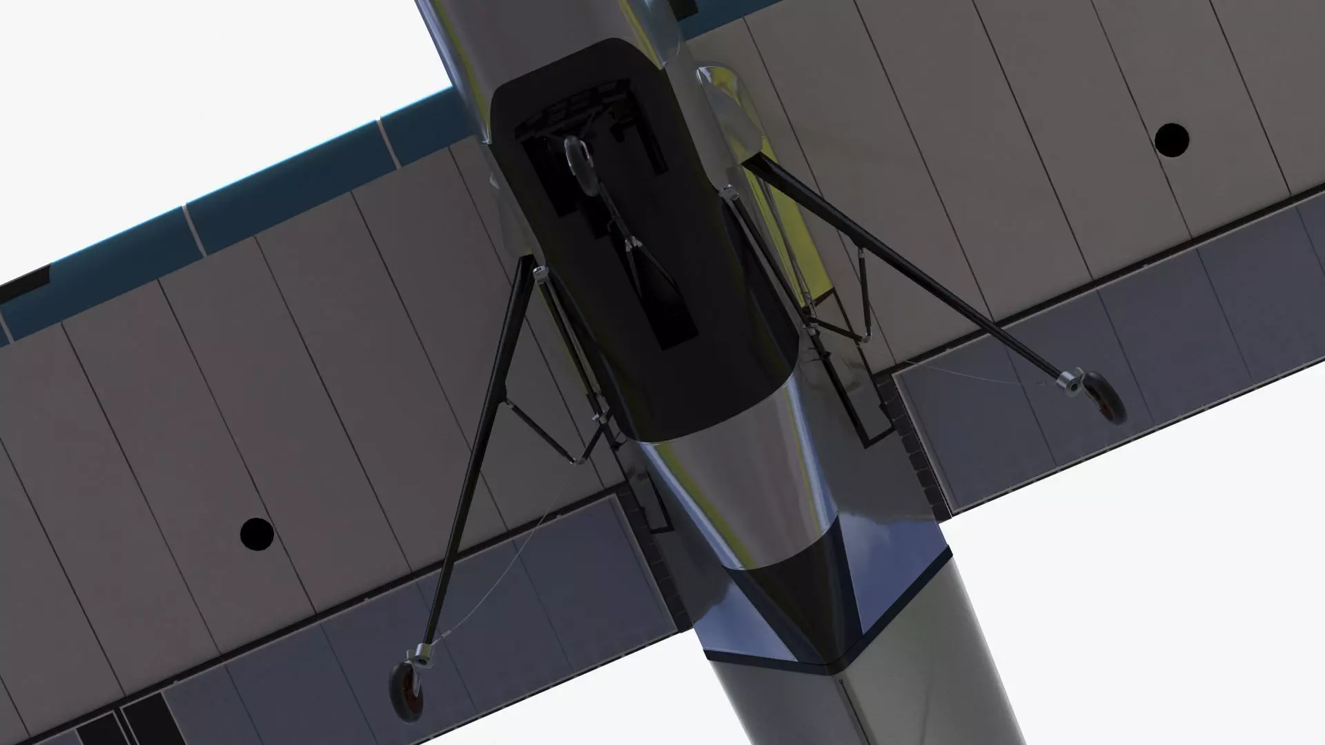 Solar Cargo Airplane Blue 3D model_18