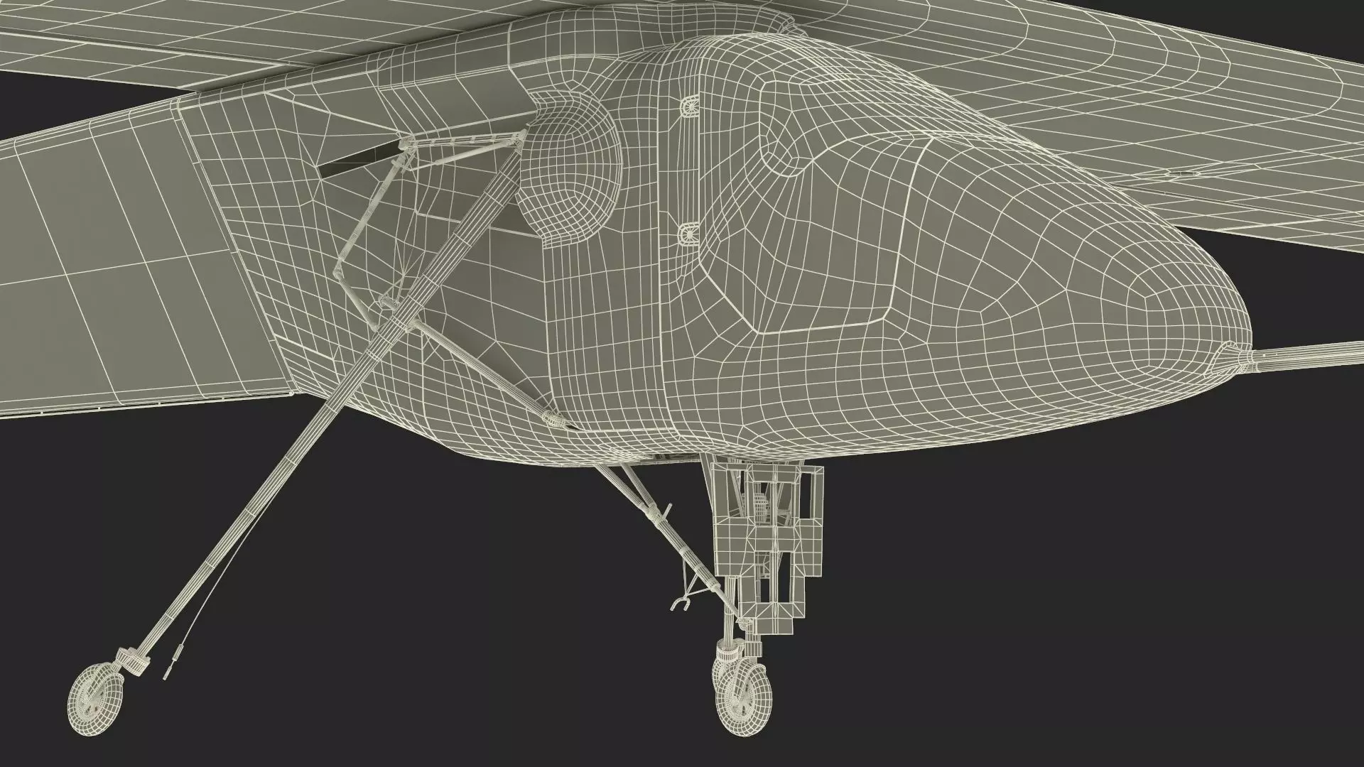 Solar Cargo Airplane Blue 3D model_36