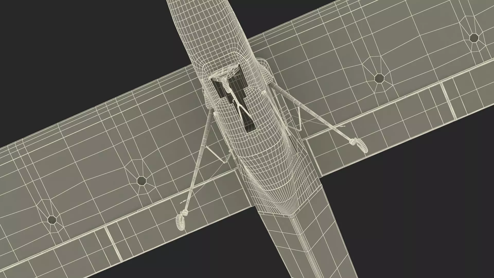 Solar Cargo Airplane Blue 3D model_39