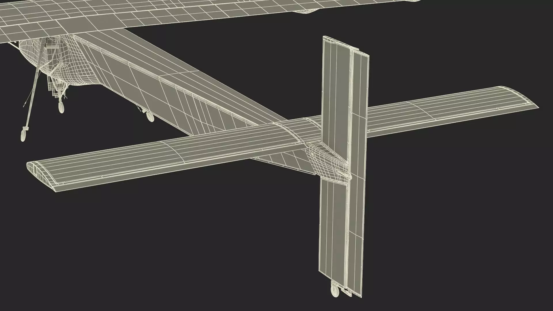 Solar Cargo Airplane Blue 3D model_34