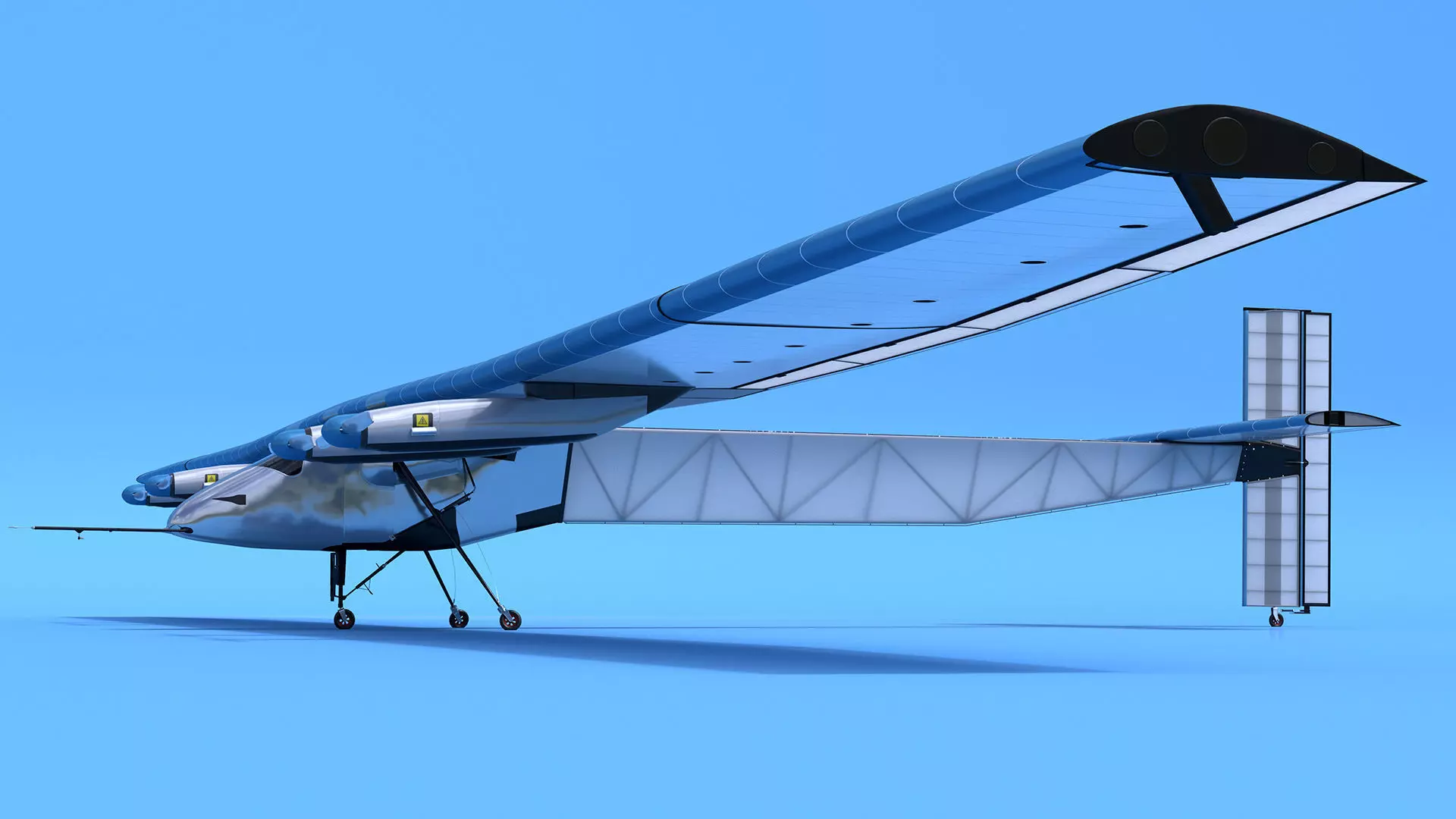Solar Cargo Airplane Blue 3D model_6