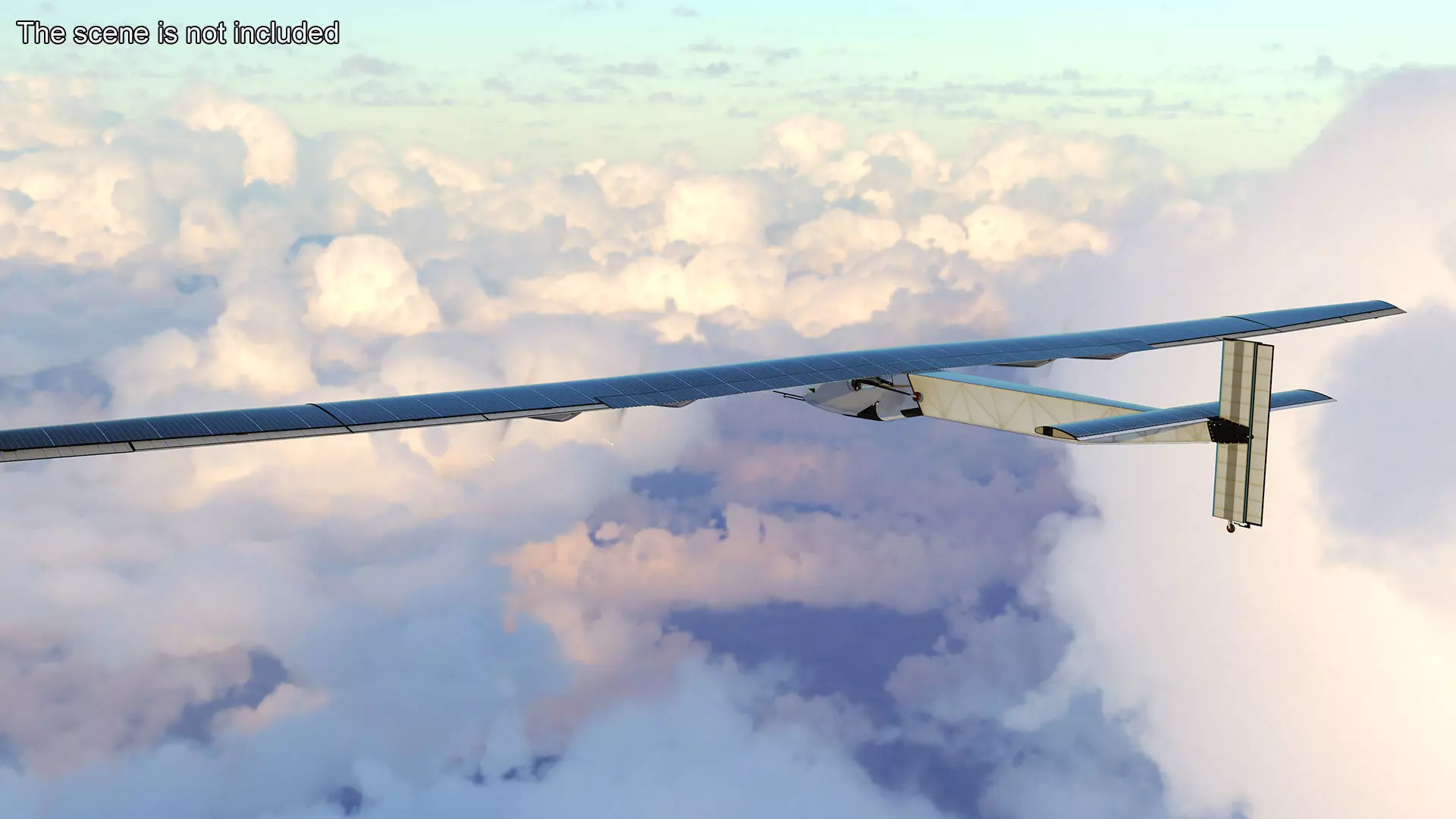 Solar Cargo Airplane Blue 3D model_2