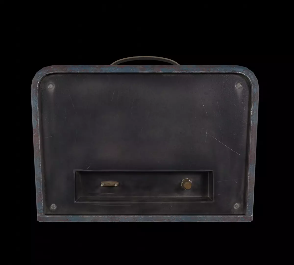 Retro Radio Low-poly 3D model_3