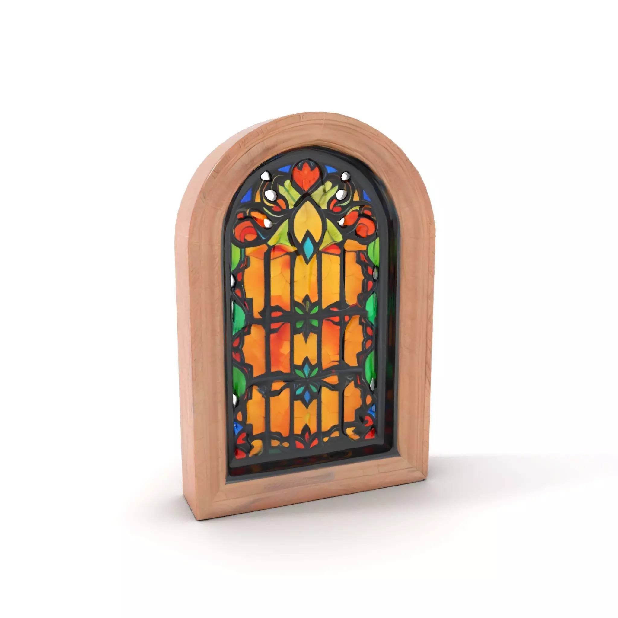 Elegant Stained Glass Window model pack Low-poly 3D model_13
