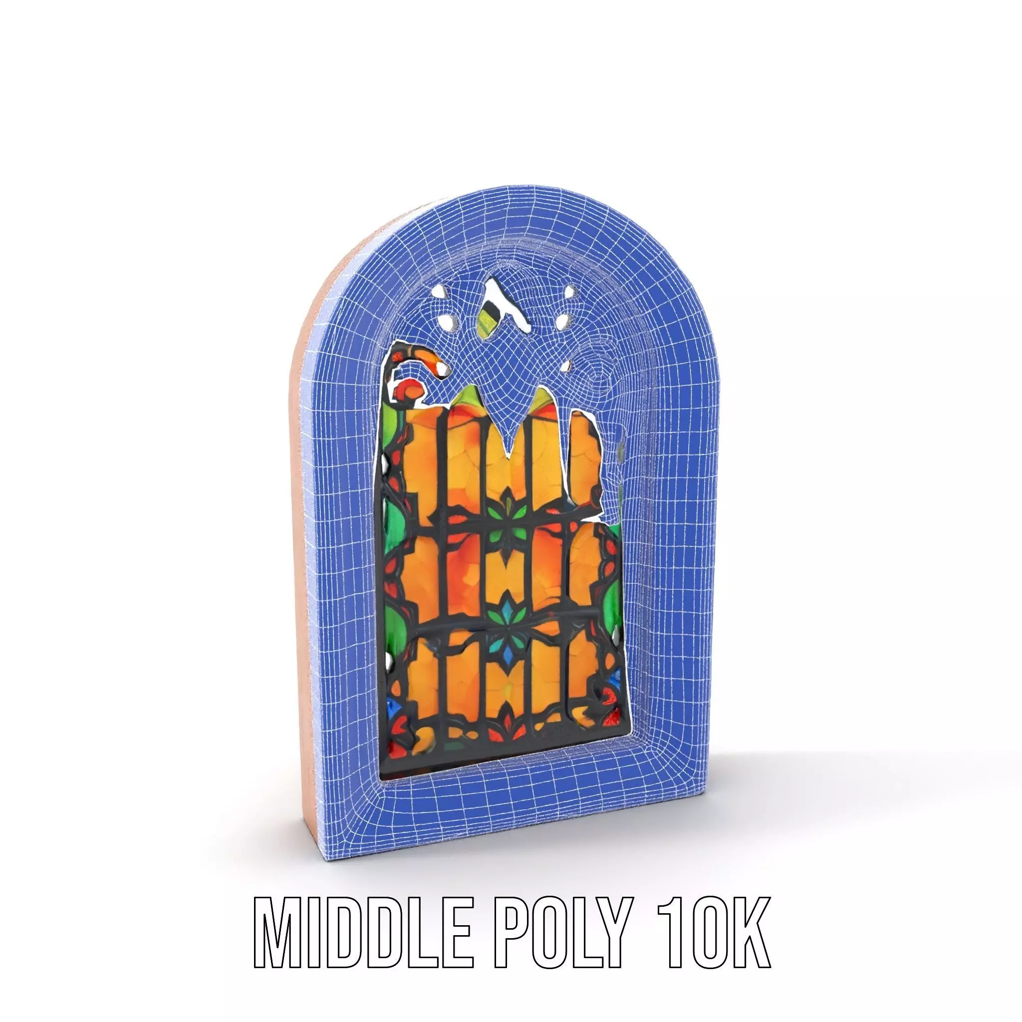 Elegant Stained Glass Window model pack Low-poly 3D model_21