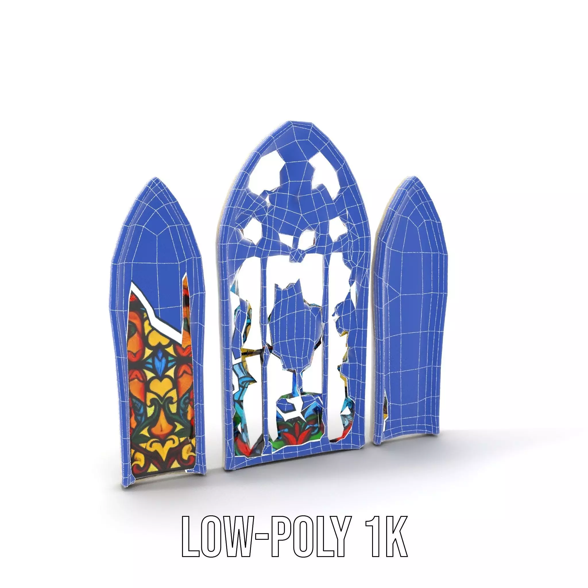 Colorful Stained Glass Window model pack Low-poly 3D model_17