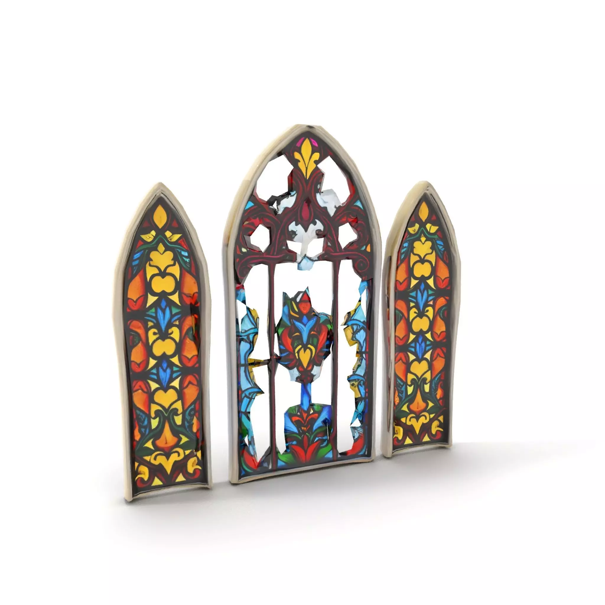 Colorful Stained Glass Window model pack Low-poly 3D model_20