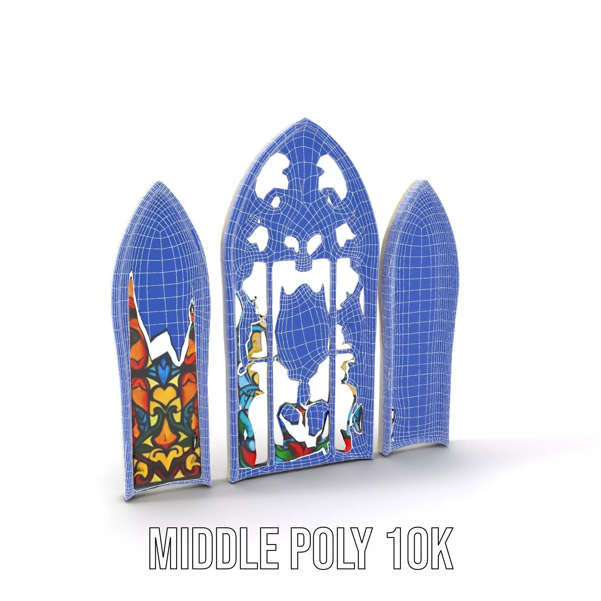 Colorful Stained Glass Window model pack Low-poly 3D model_21