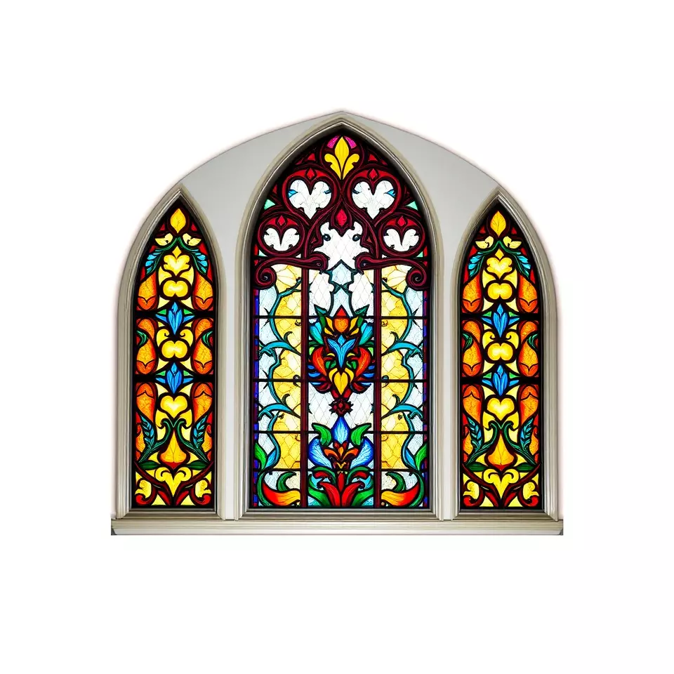 Colorful Stained Glass Window model pack Low-poly 3D model_2