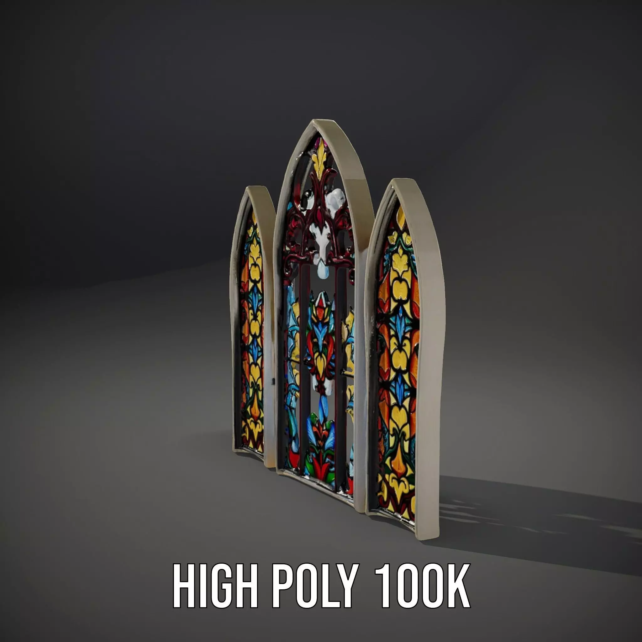 Colorful Stained Glass Window model pack Low-poly 3D model_10