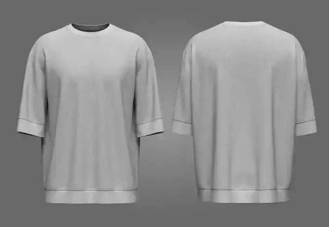 Mens Oversized TShirt 3D Model