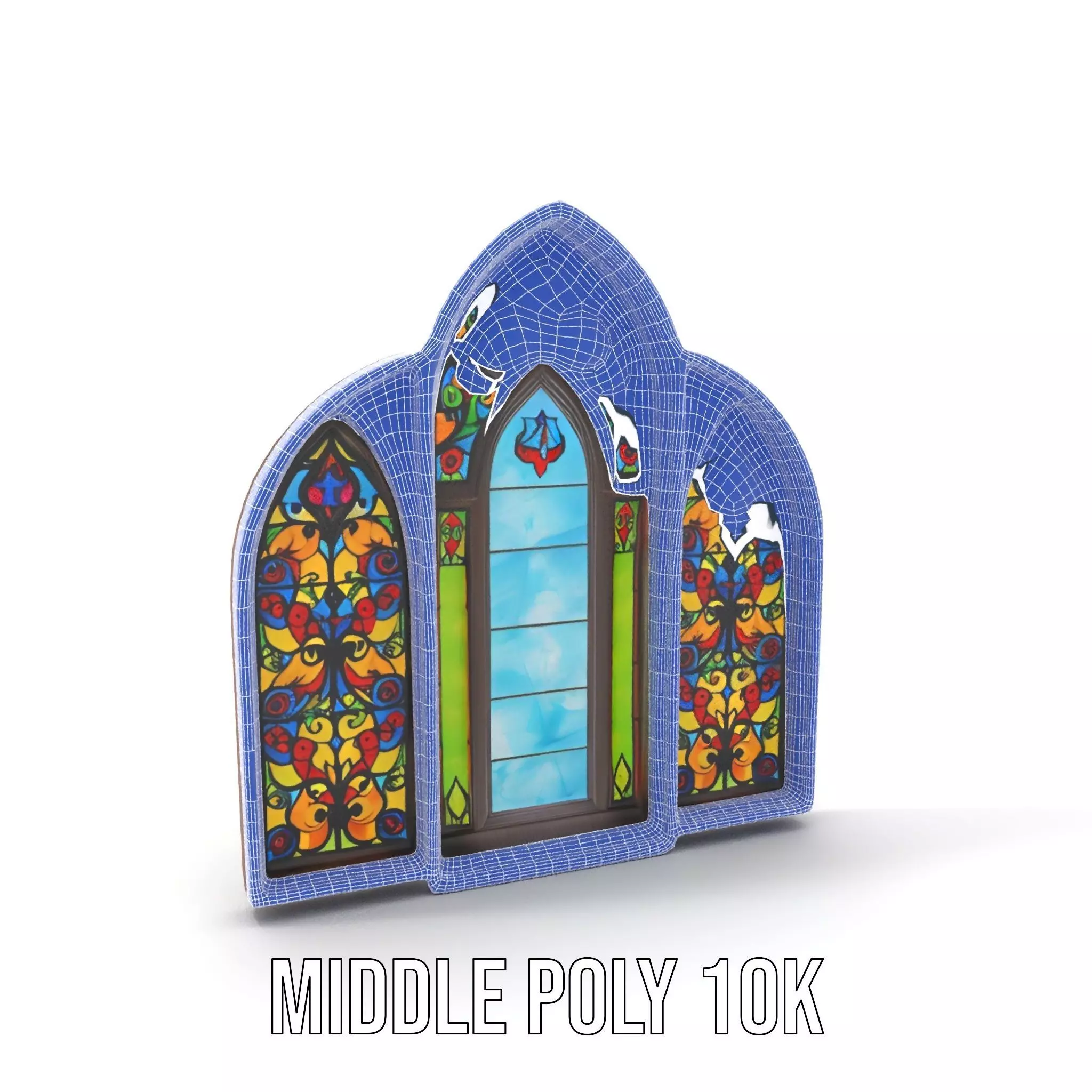Gothic Stained Glass model pack Low-poly 3D model_24