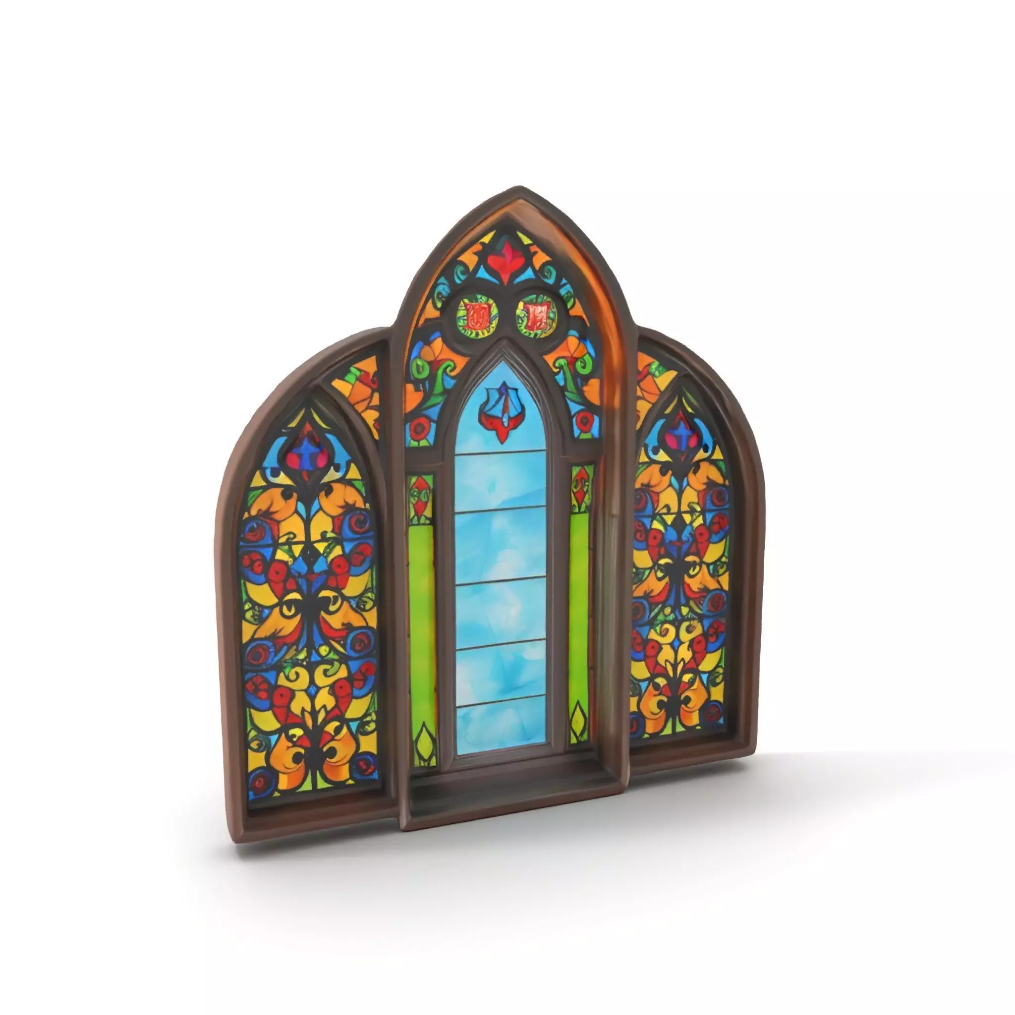 Gothic Stained Glass model pack Low-poly 3D model_0