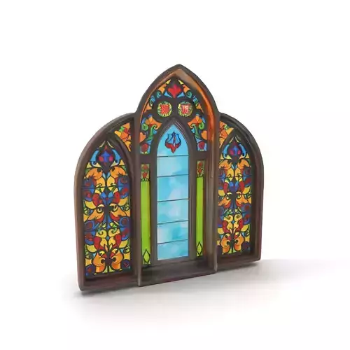 Gothic Stained Glass model pack Low-poly 3D model