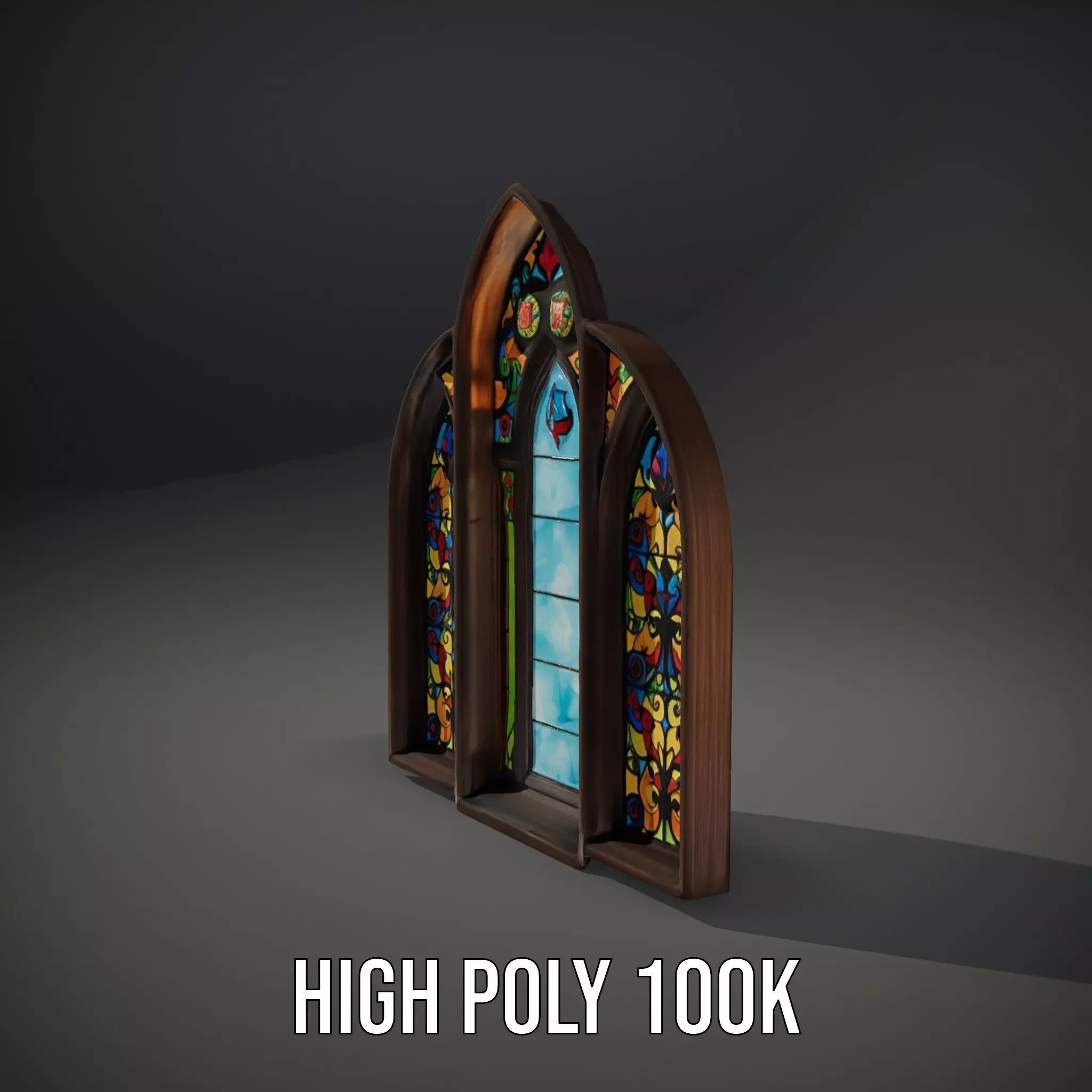 Gothic Stained Glass model pack Low-poly 3D model_10