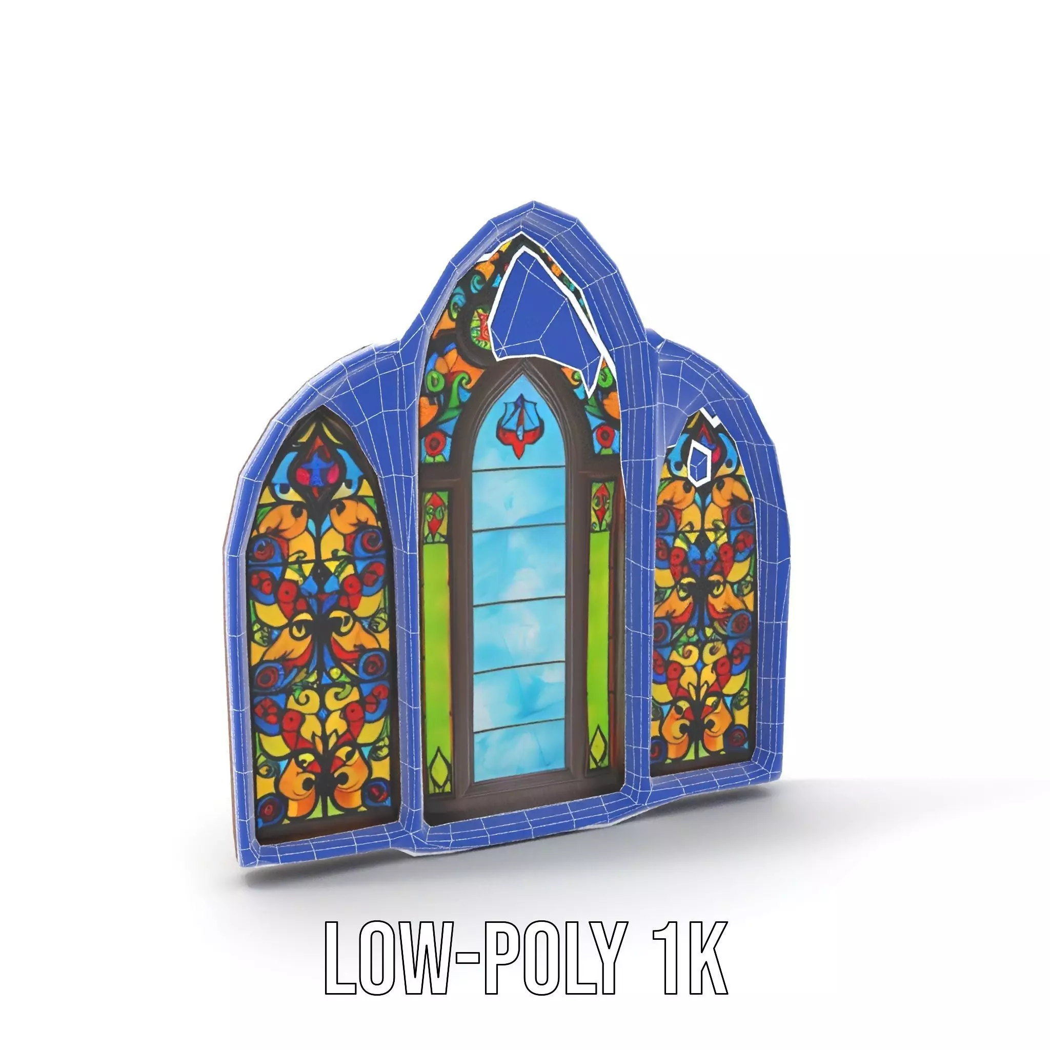 Gothic Stained Glass model pack Low-poly 3D model_12