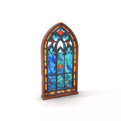 Vibrant Stained Glass Window model pack