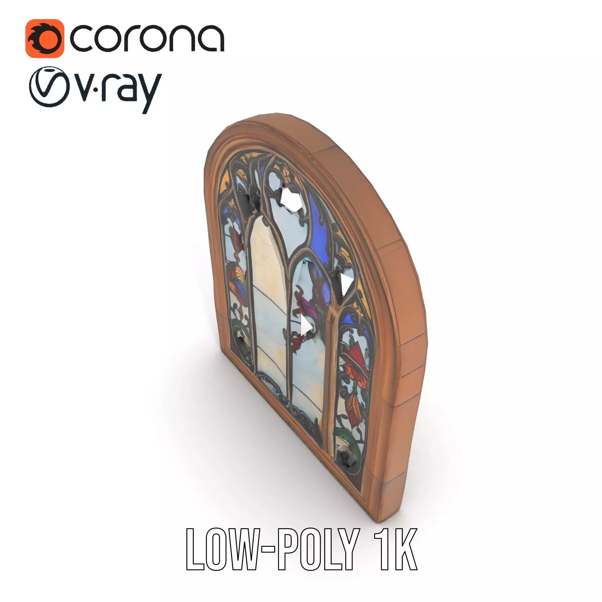 Colorful Stained Glass Window model pack Low-poly 3D model_14