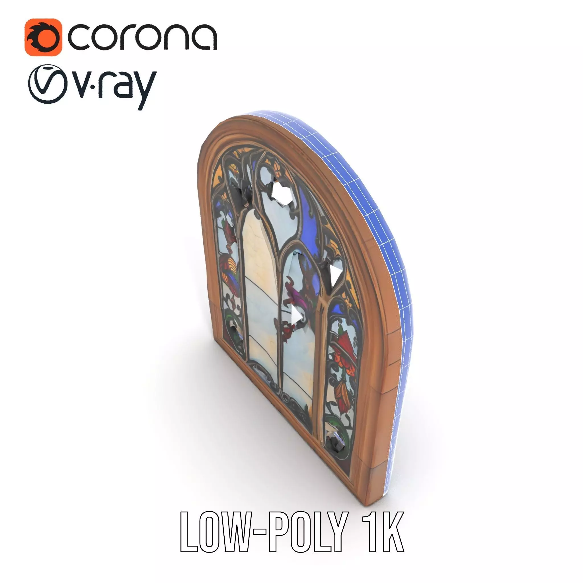 Colorful Stained Glass Window model pack Low-poly 3D model_31