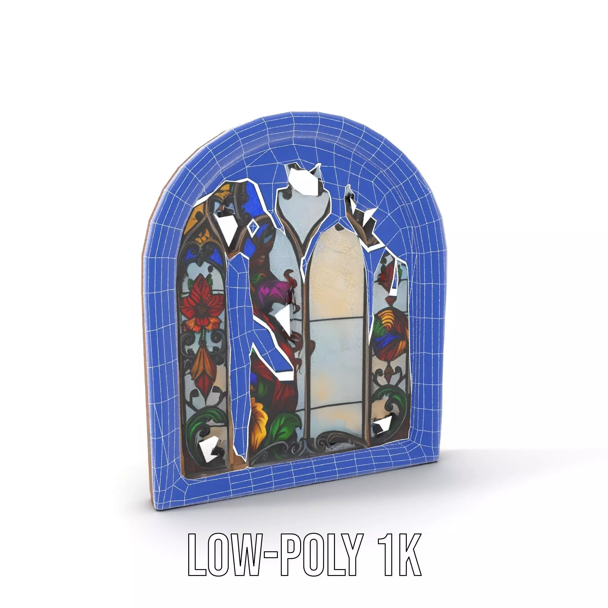 Colorful Stained Glass Window model pack Low-poly 3D model_19