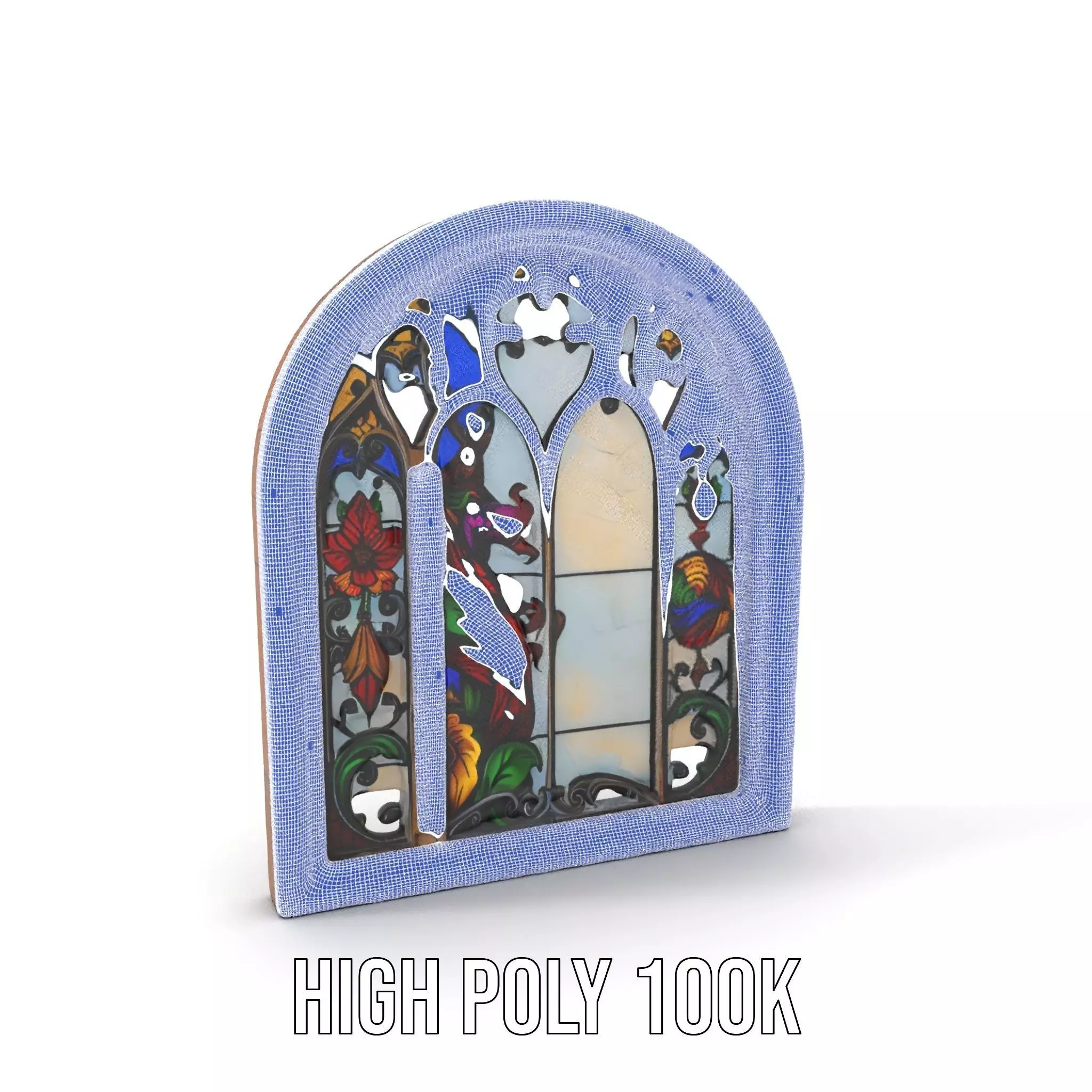 Colorful Stained Glass Window model pack Low-poly 3D model_4