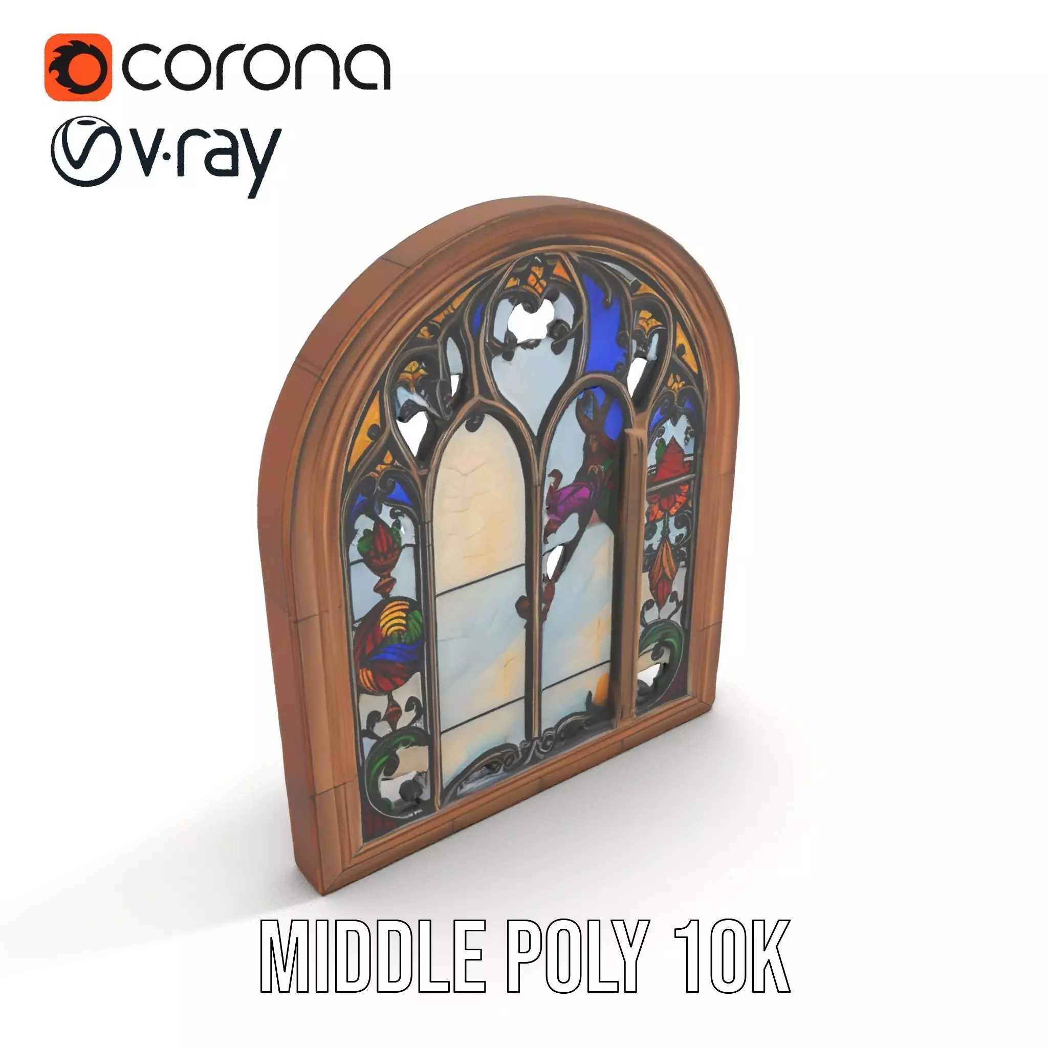 Colorful Stained Glass Window model pack Low-poly 3D model_11