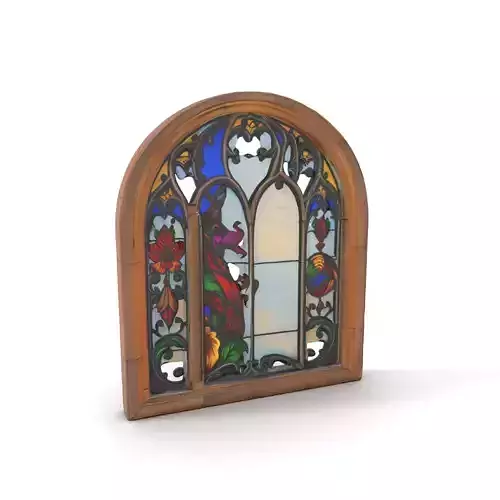 Colorful Stained Glass Window model pack Low-poly 3D model