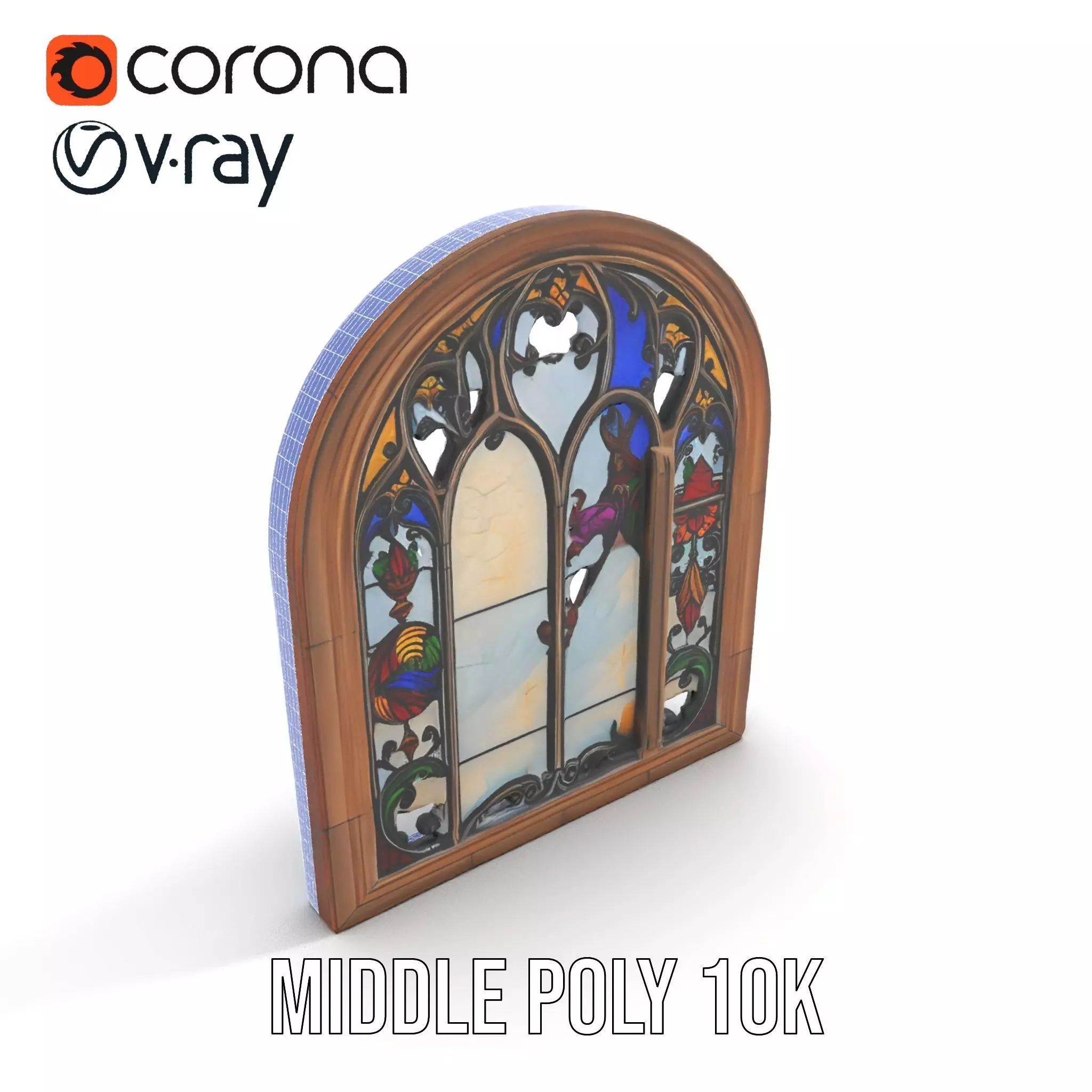 Colorful Stained Glass Window model pack Low-poly 3D model_15