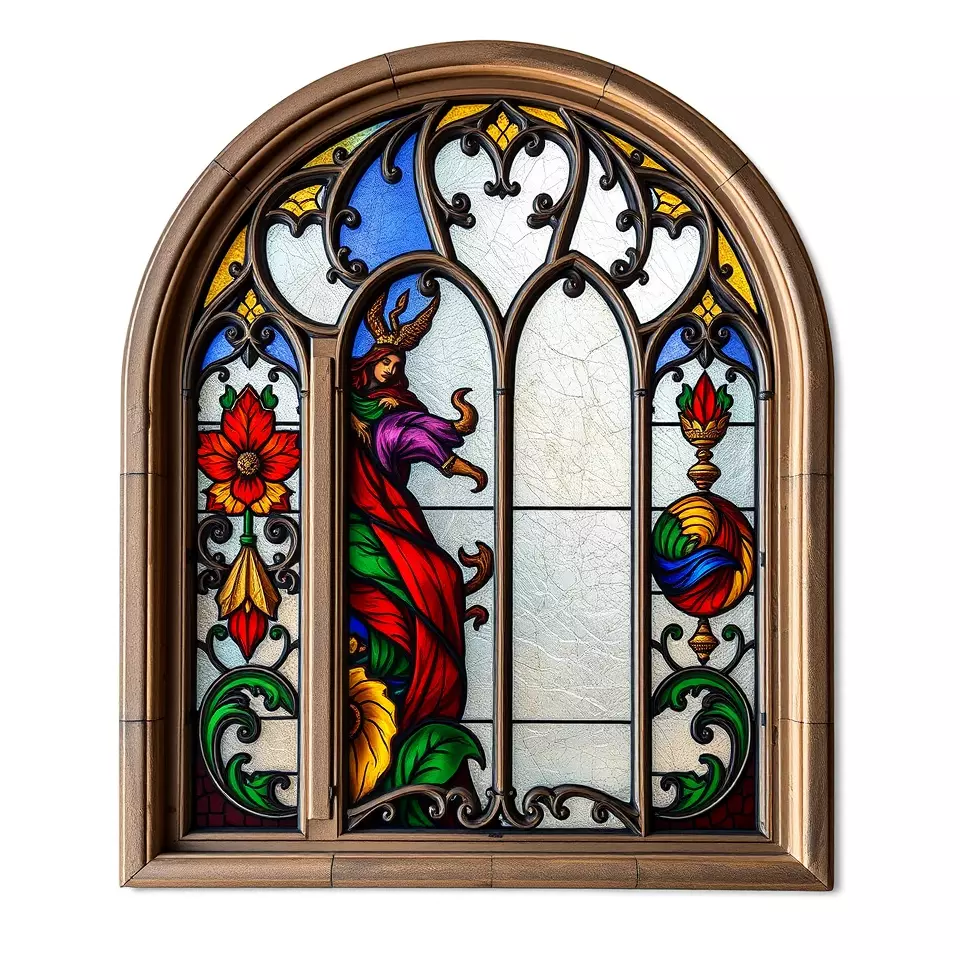 Colorful Stained Glass Window model pack Low-poly 3D model_2