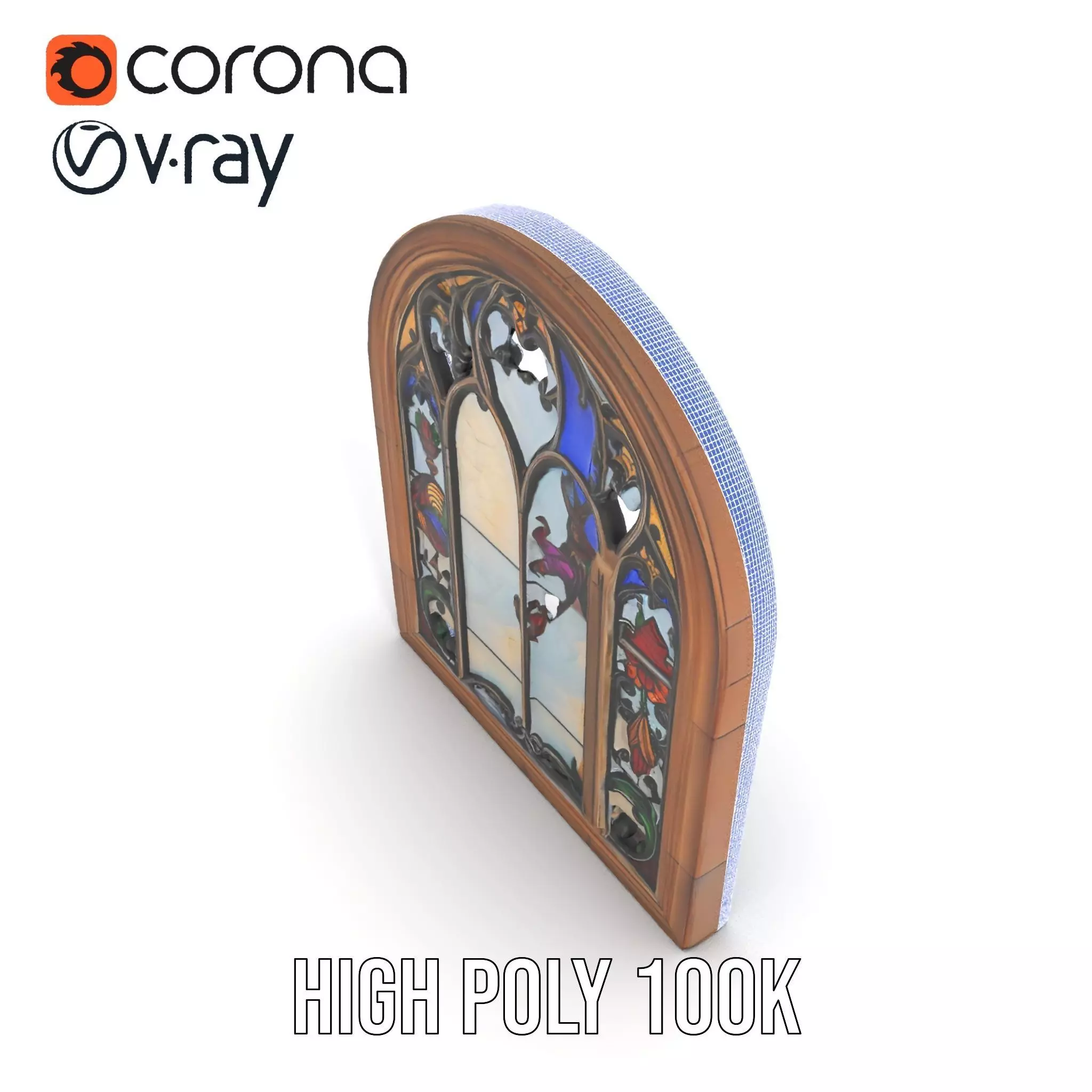 Colorful Stained Glass Window model pack Low-poly 3D model_32