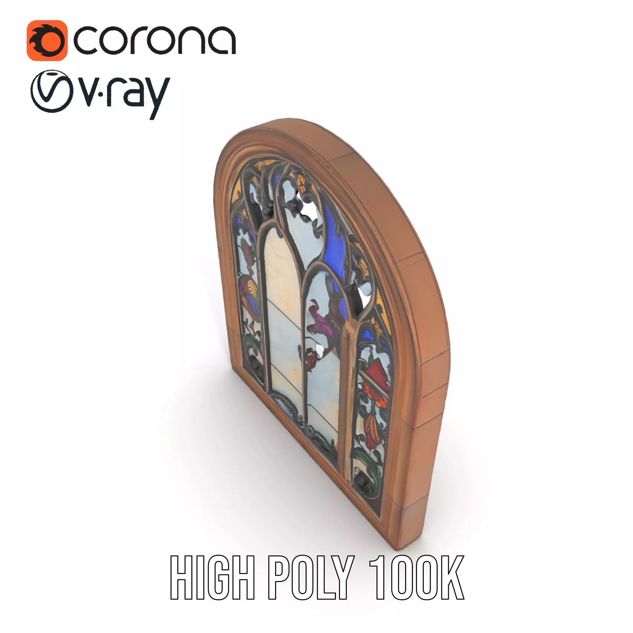 Colorful Stained Glass Window model pack Low-poly 3D model_20
