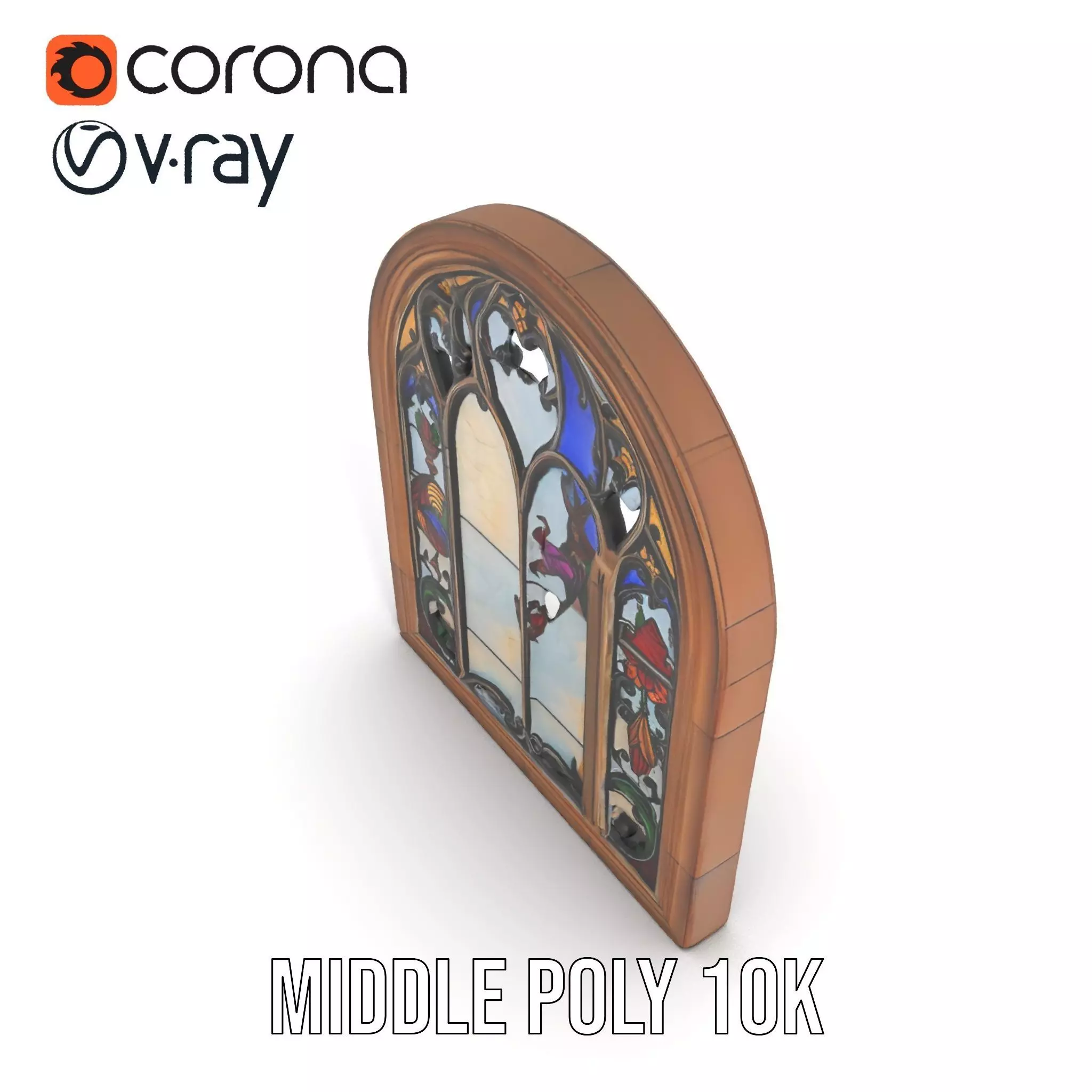 Colorful Stained Glass Window model pack Low-poly 3D model_21